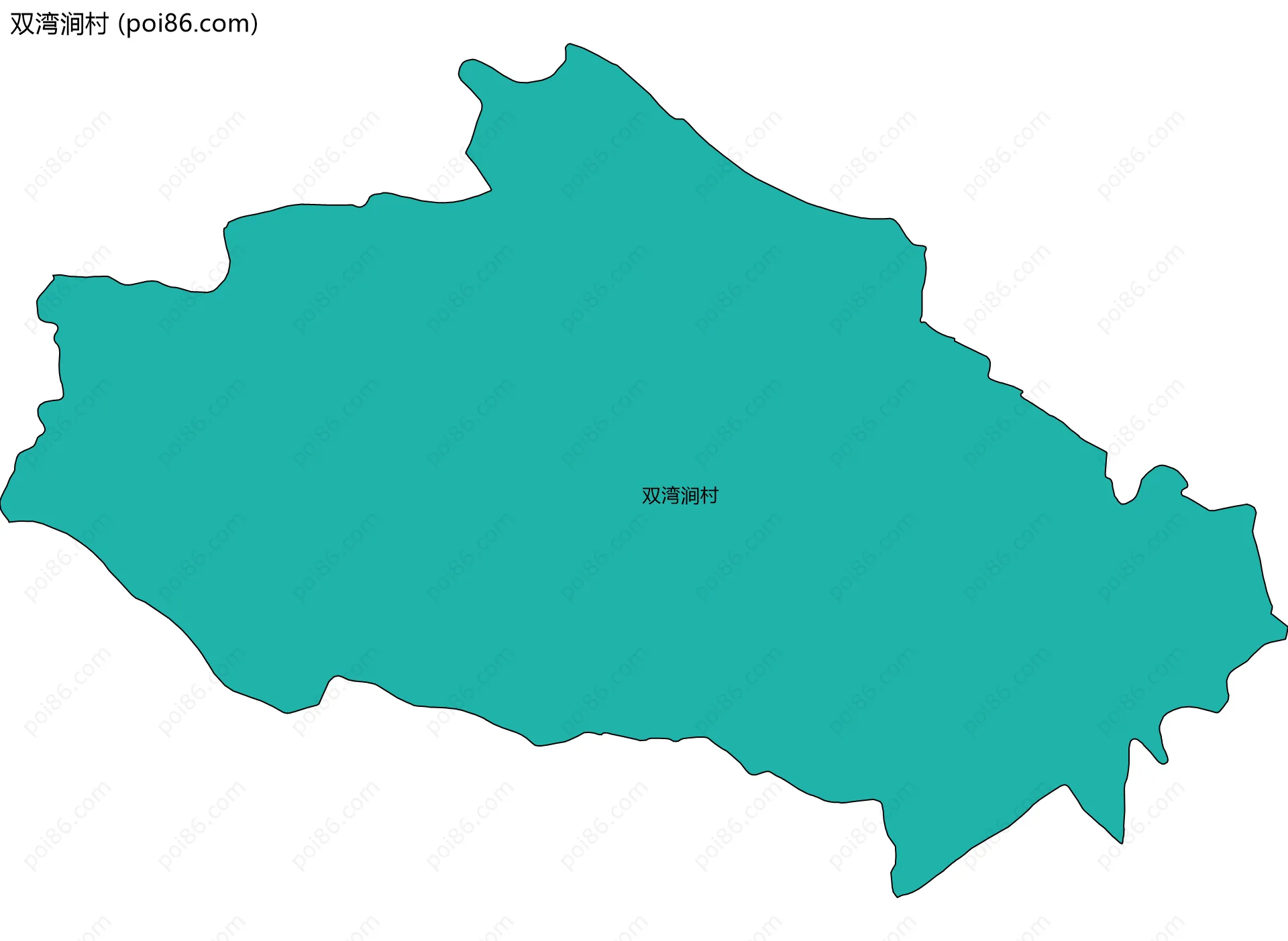双湾涧村边界地图