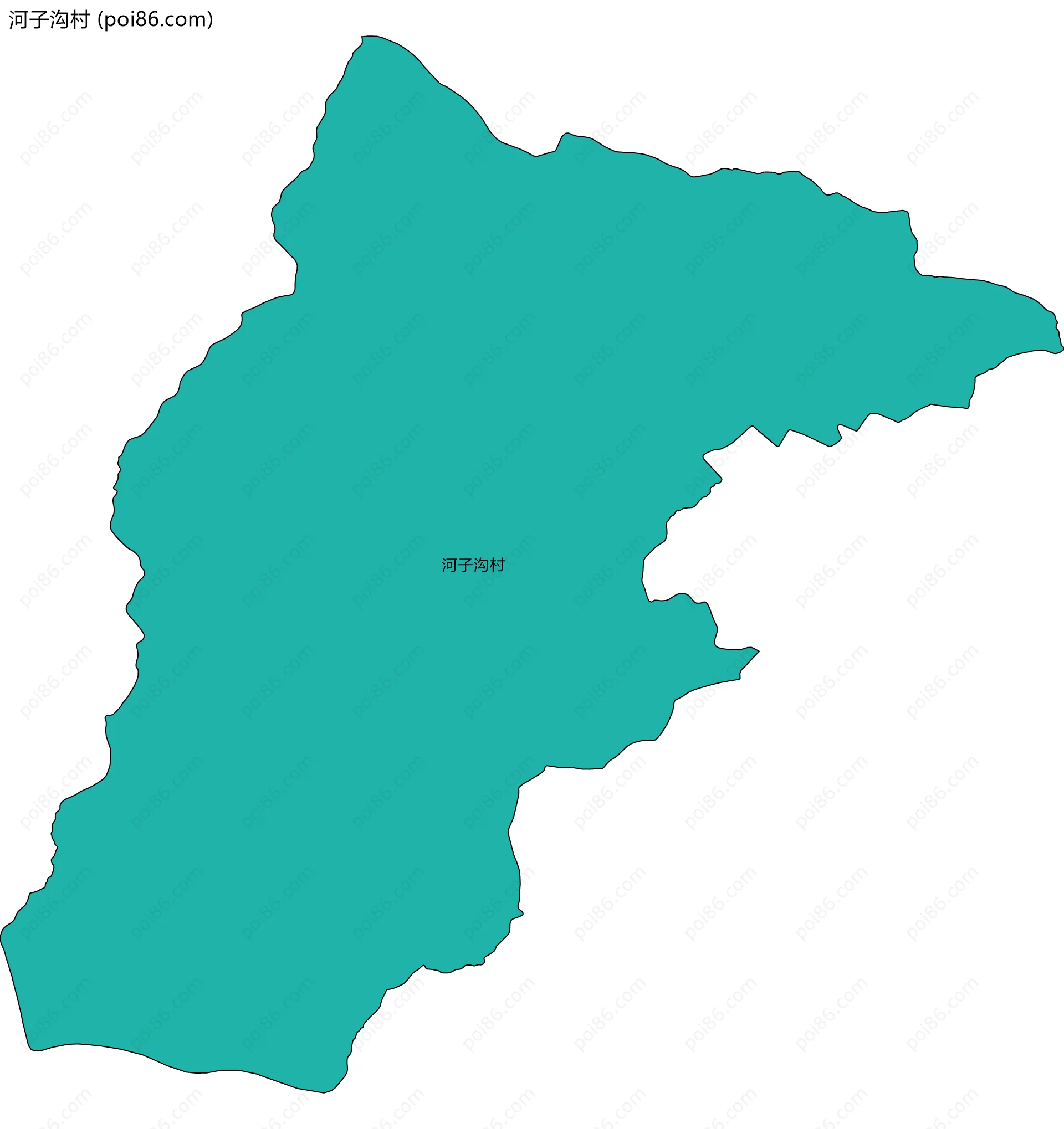 河子沟村边界地图