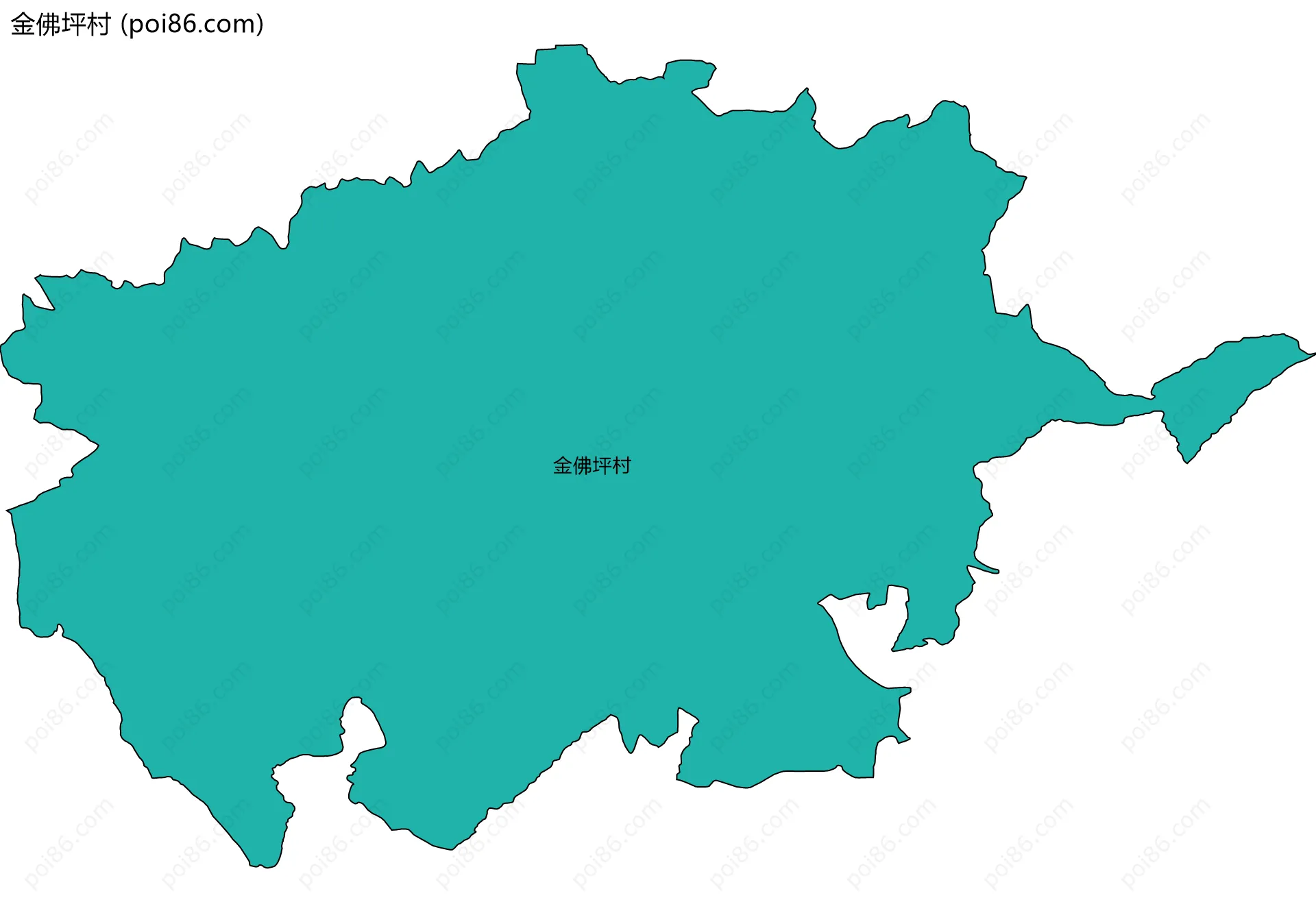 金佛坪村边界地图