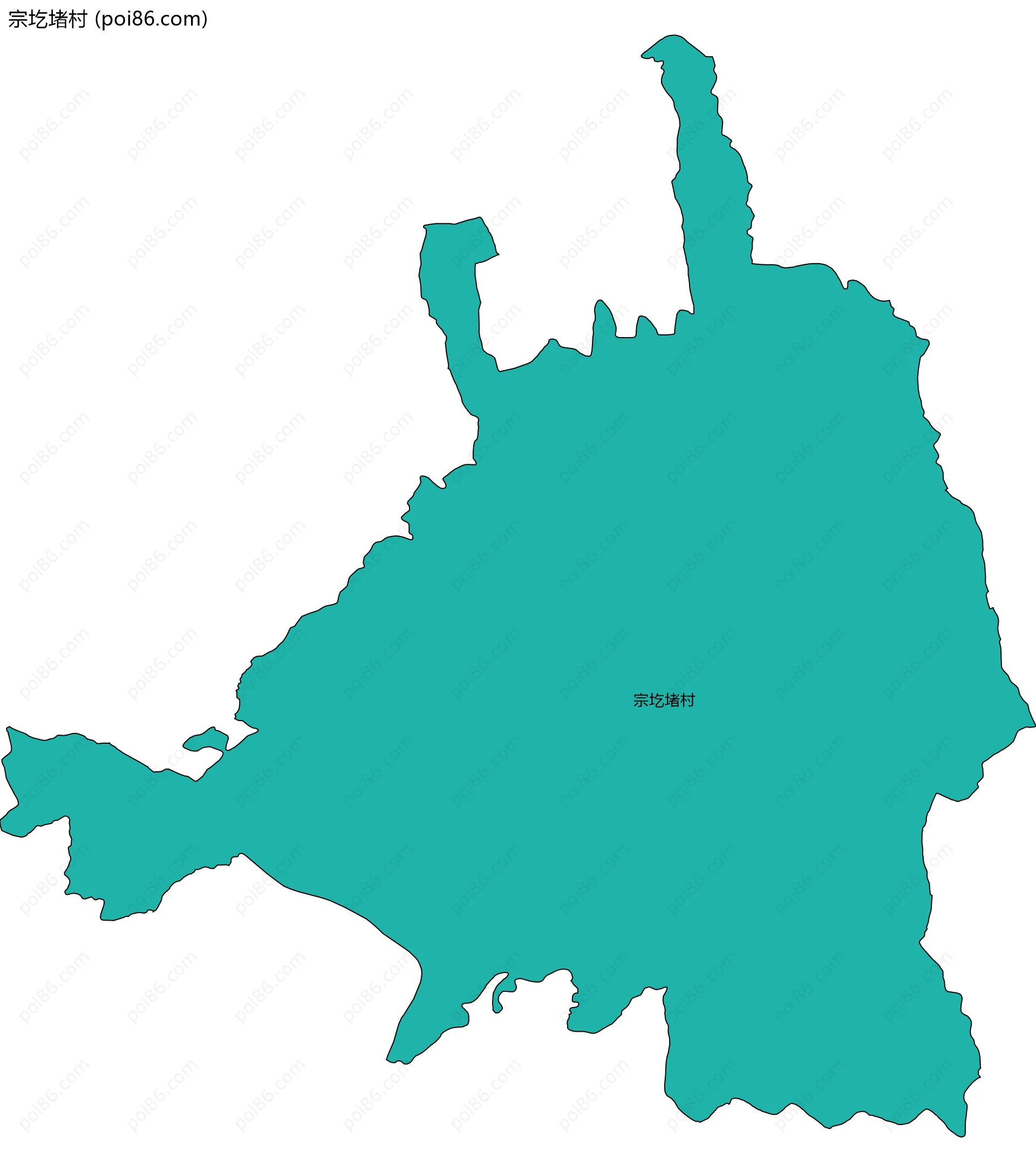 宗圪堵村边界地图