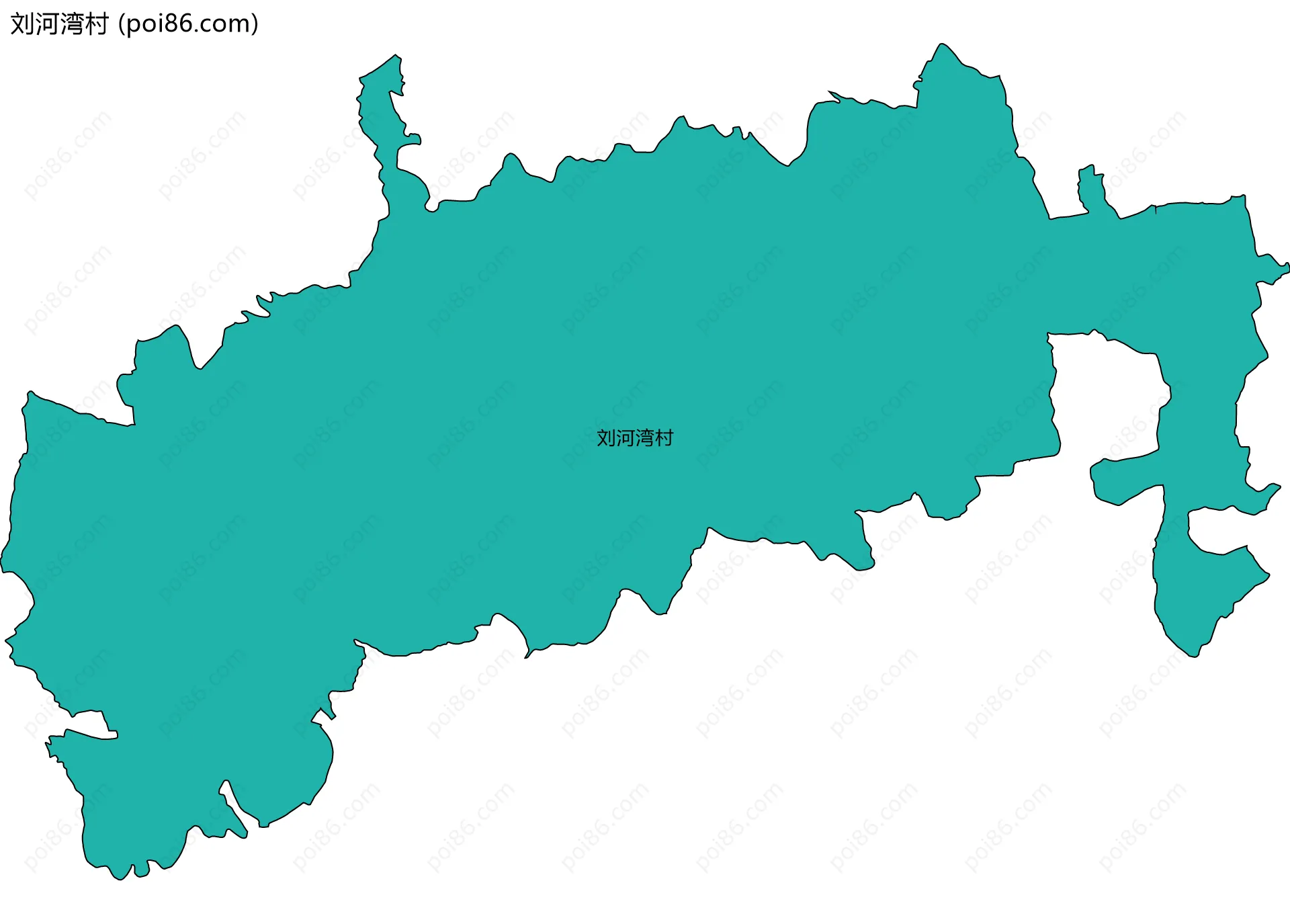 刘河湾村边界地图