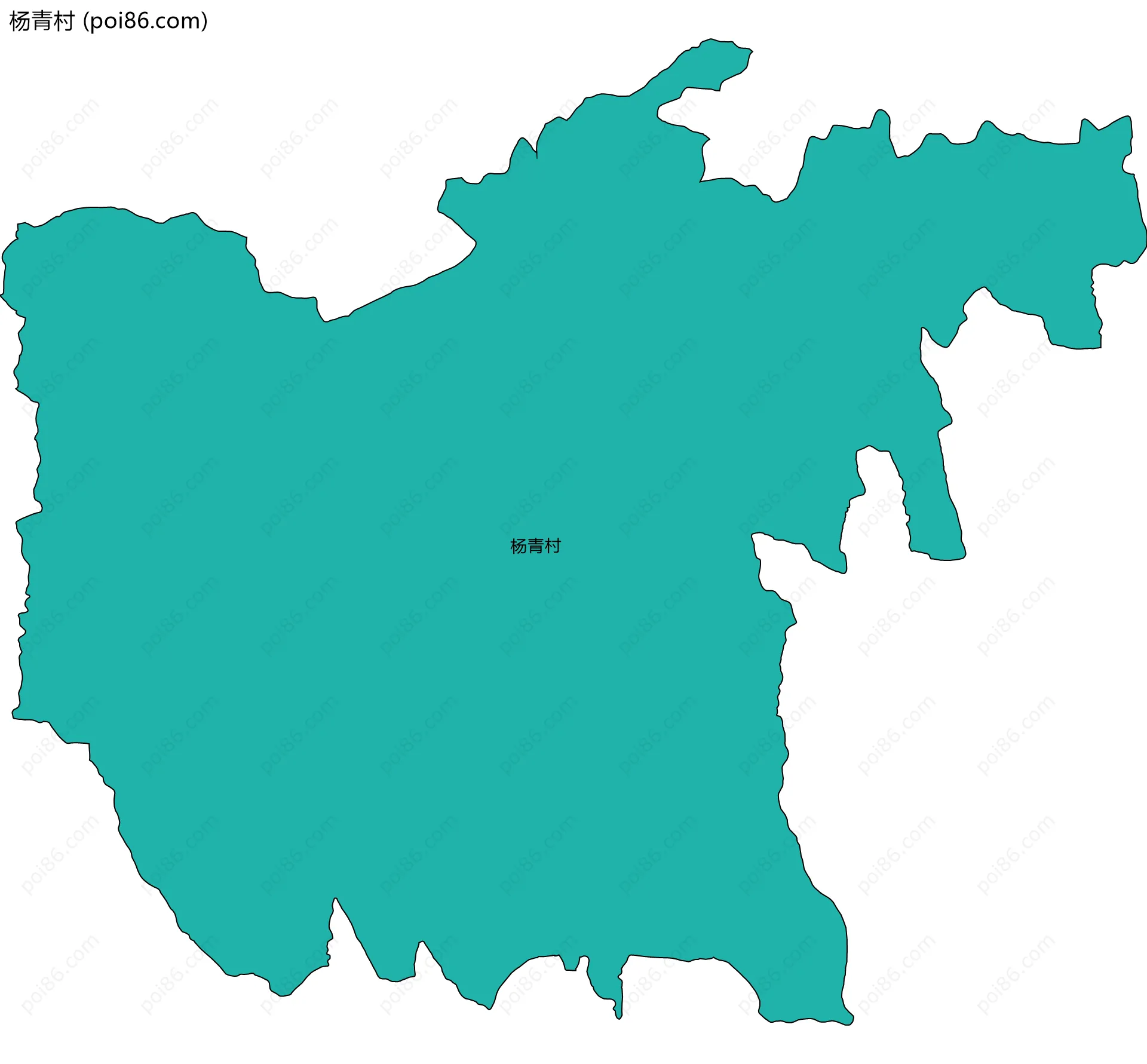 杨青村边界地图