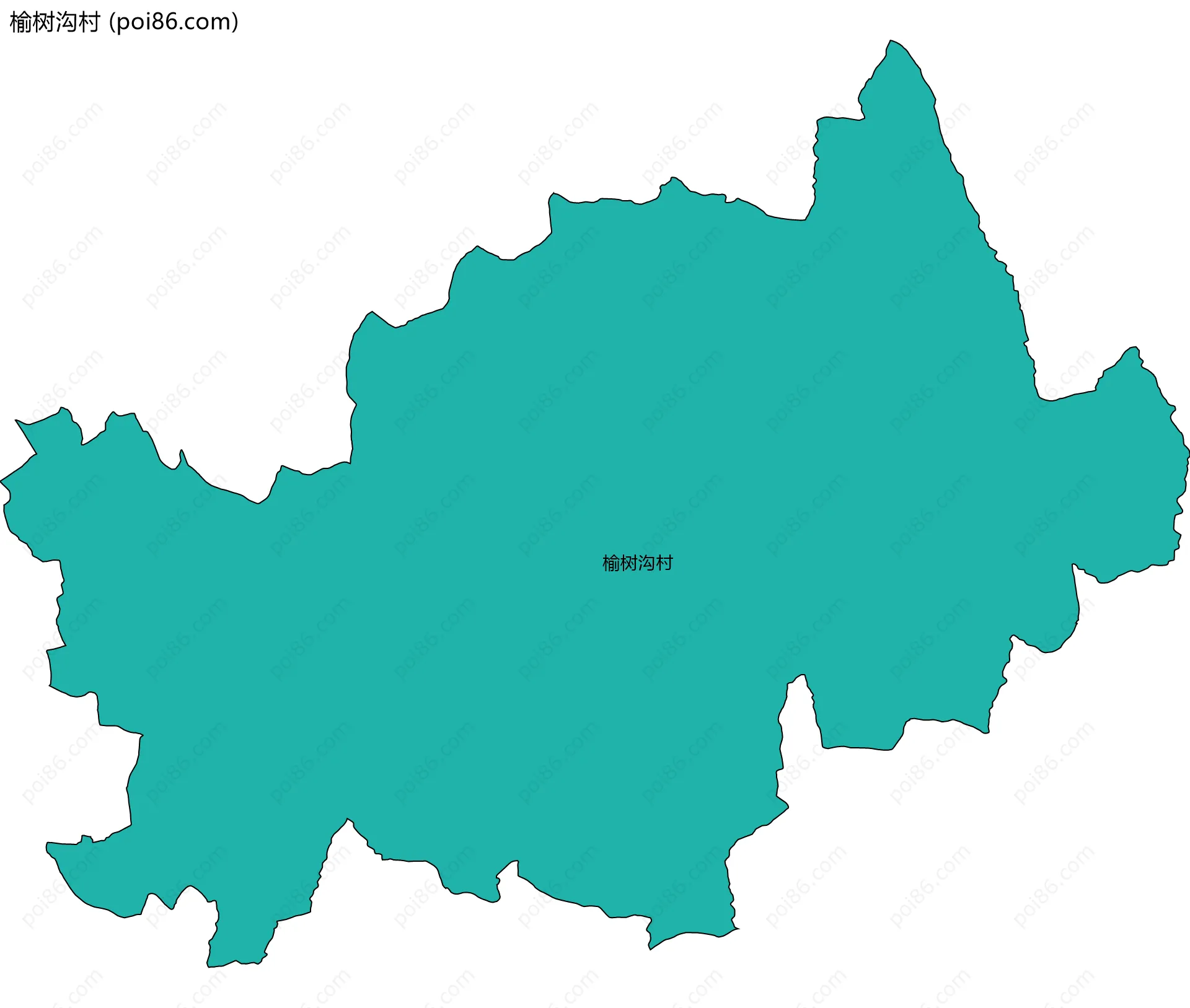 榆树沟村边界地图