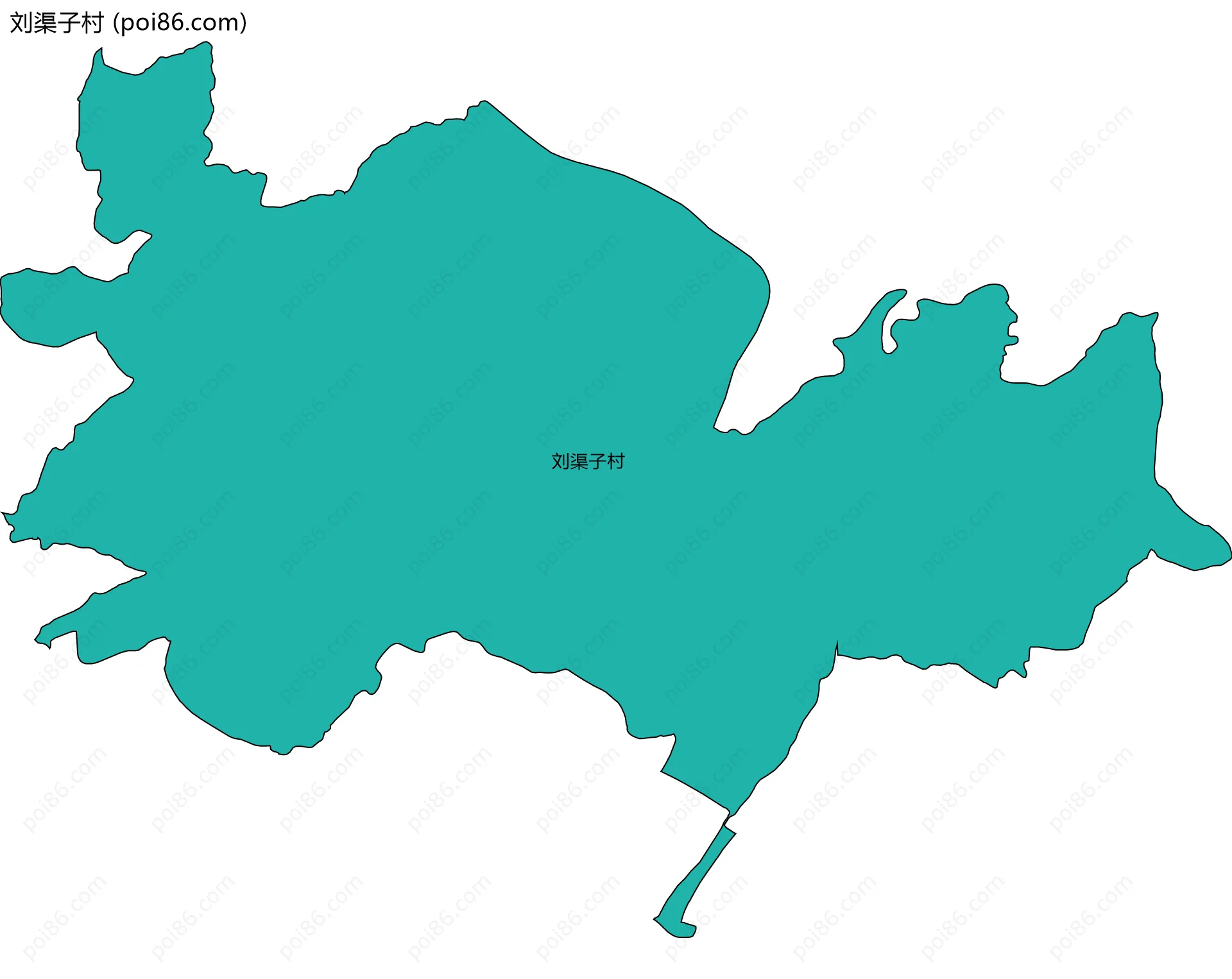 刘渠子村边界地图