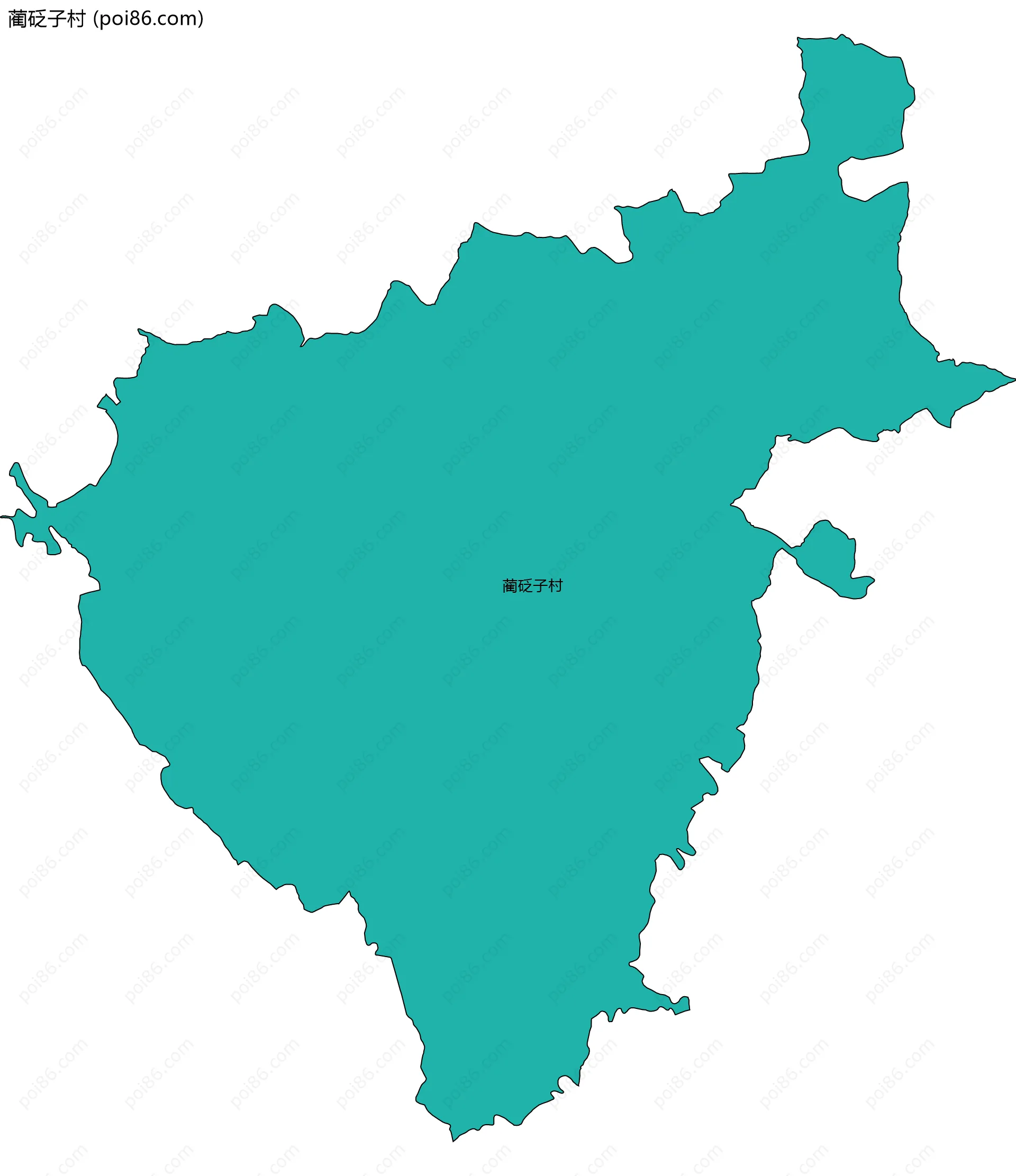 蔺砭子村边界地图