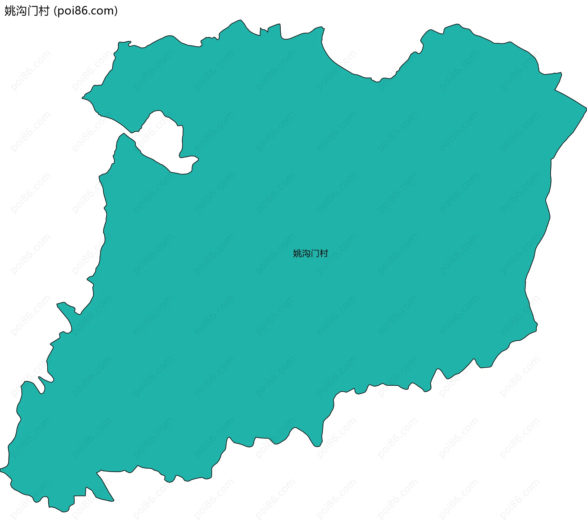 姚沟门村边界地图