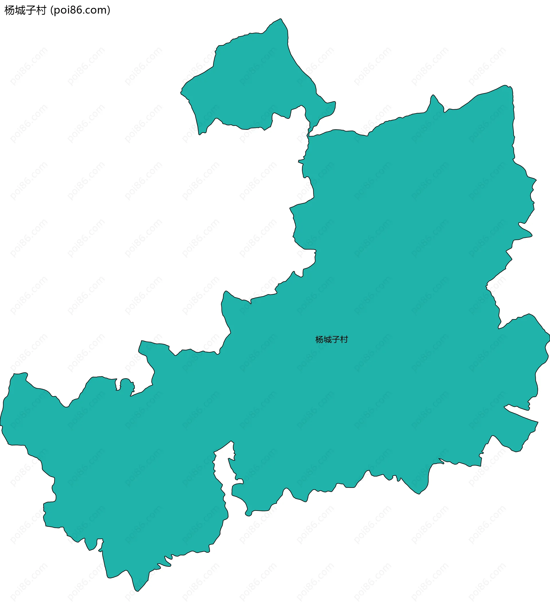杨城子村边界地图