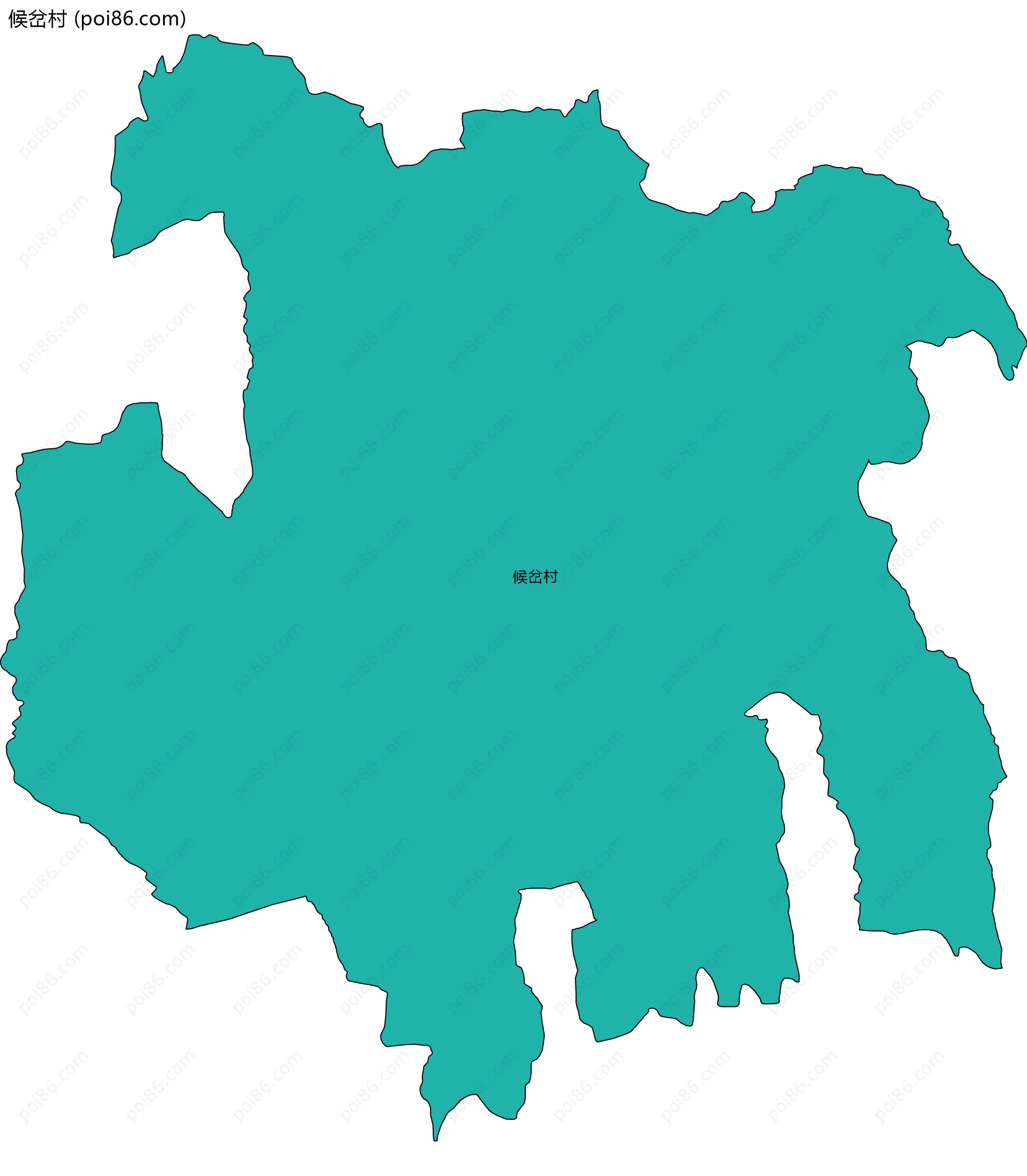 候岔村边界地图