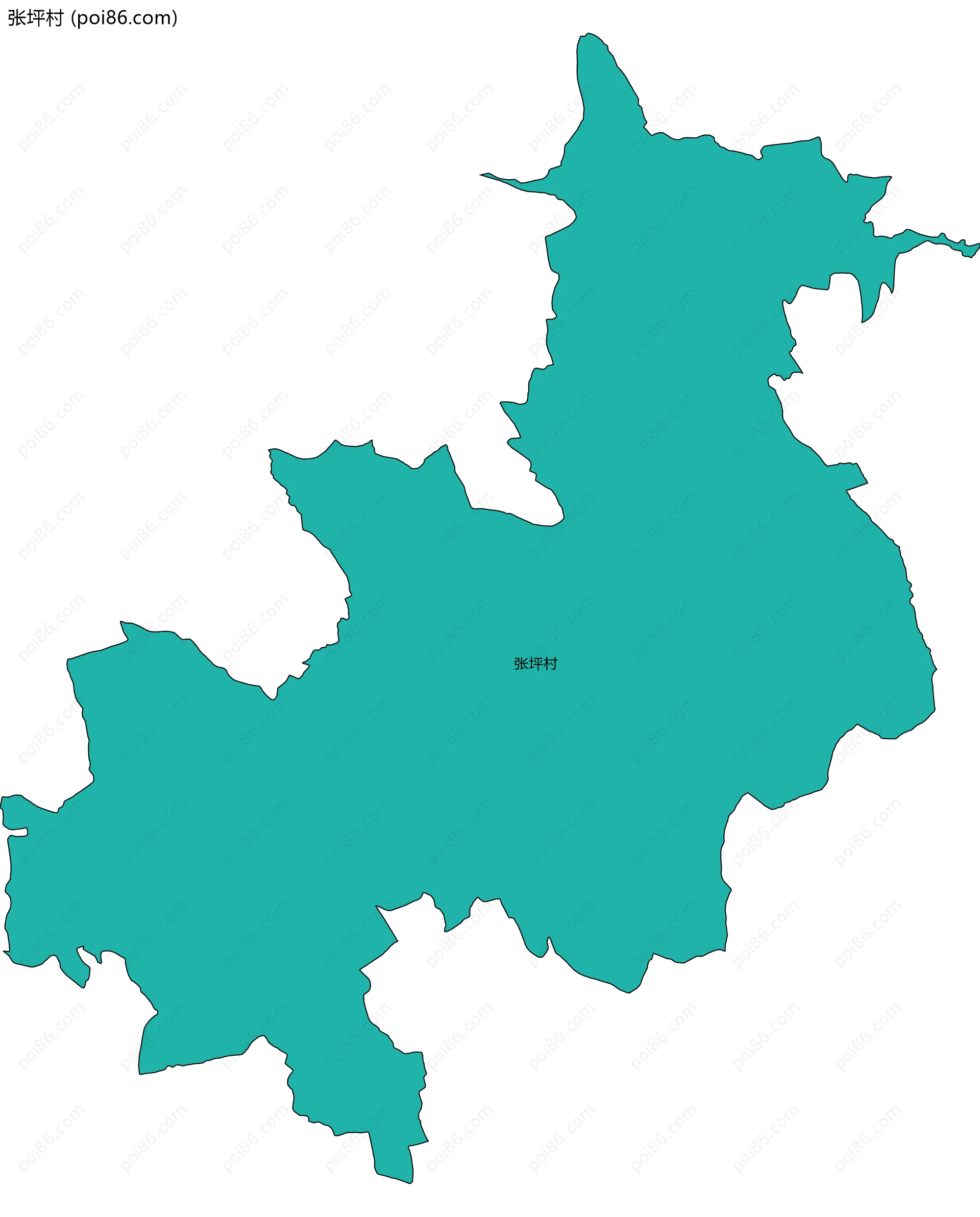 张坪村边界地图
