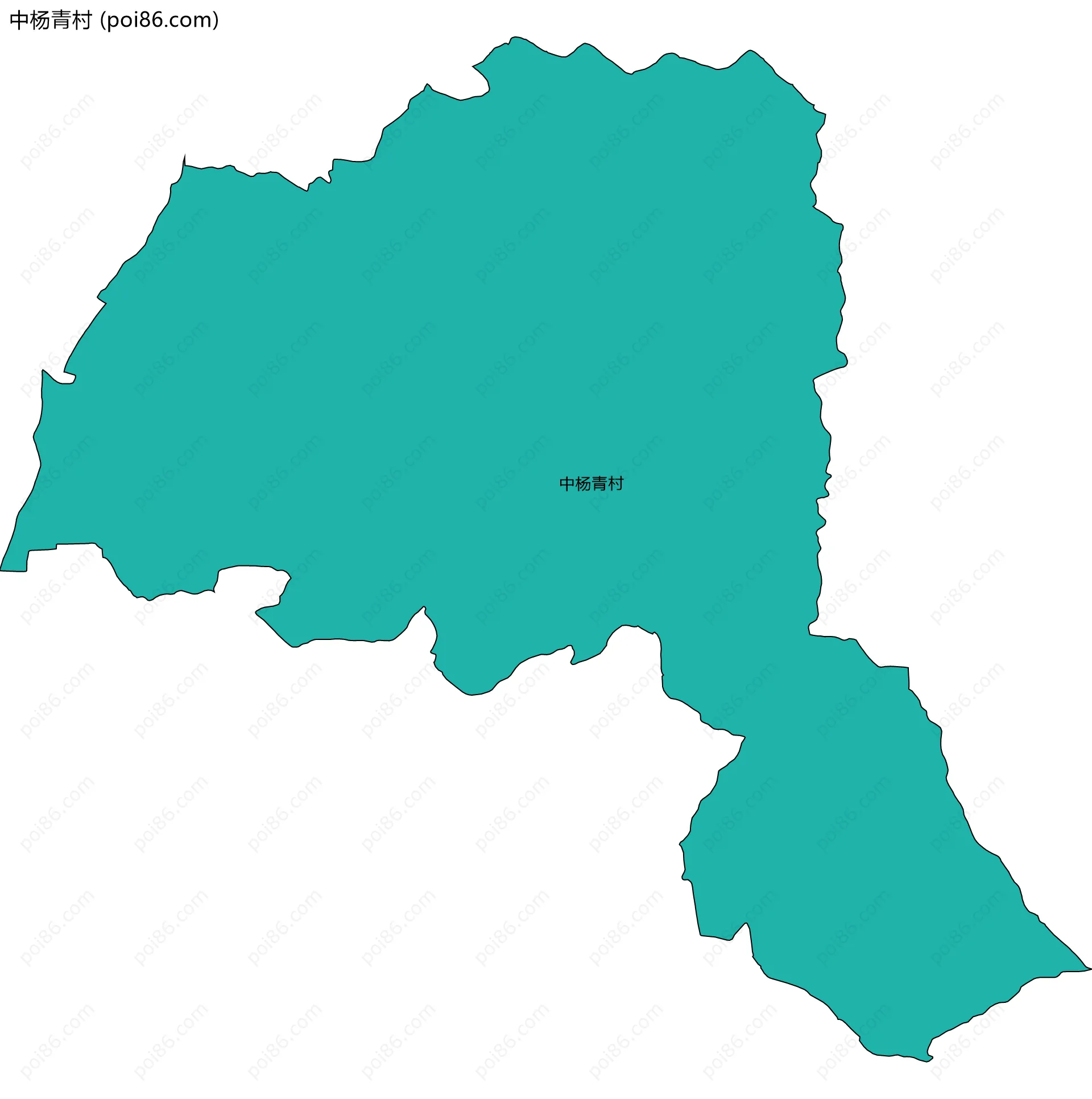 中杨青村边界地图