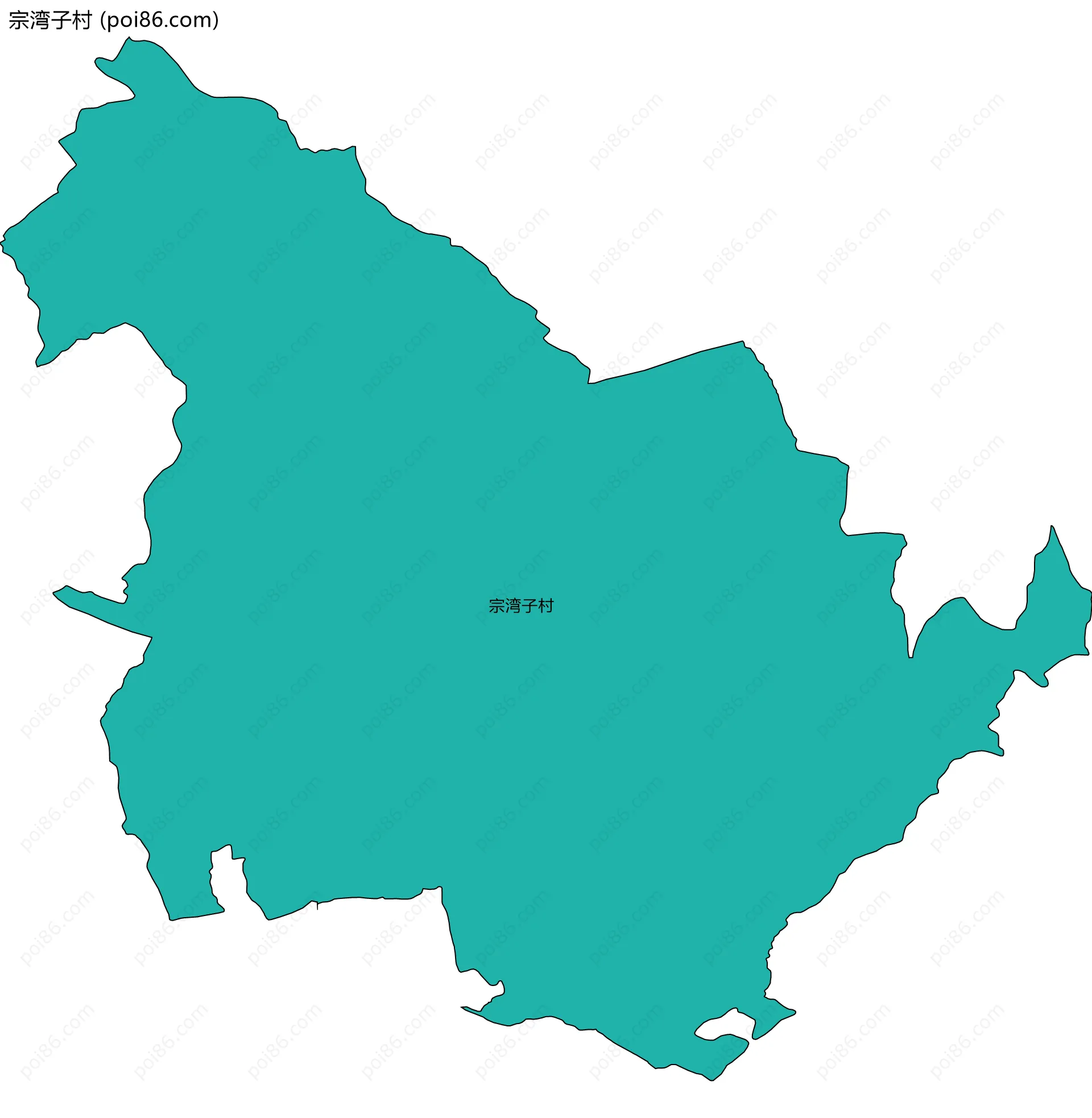 宗湾子村边界地图