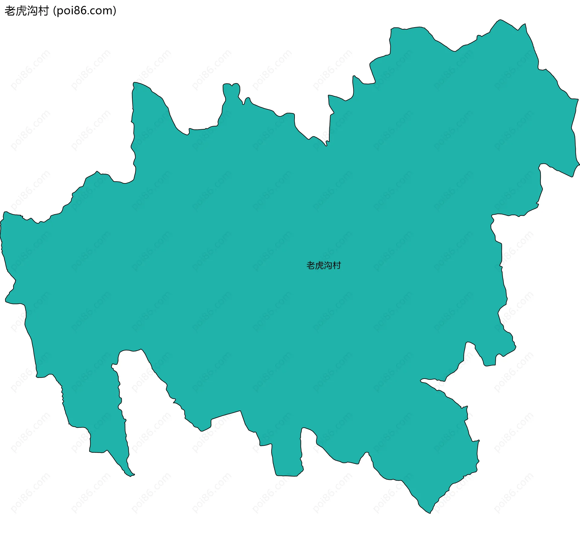 老虎沟村边界地图