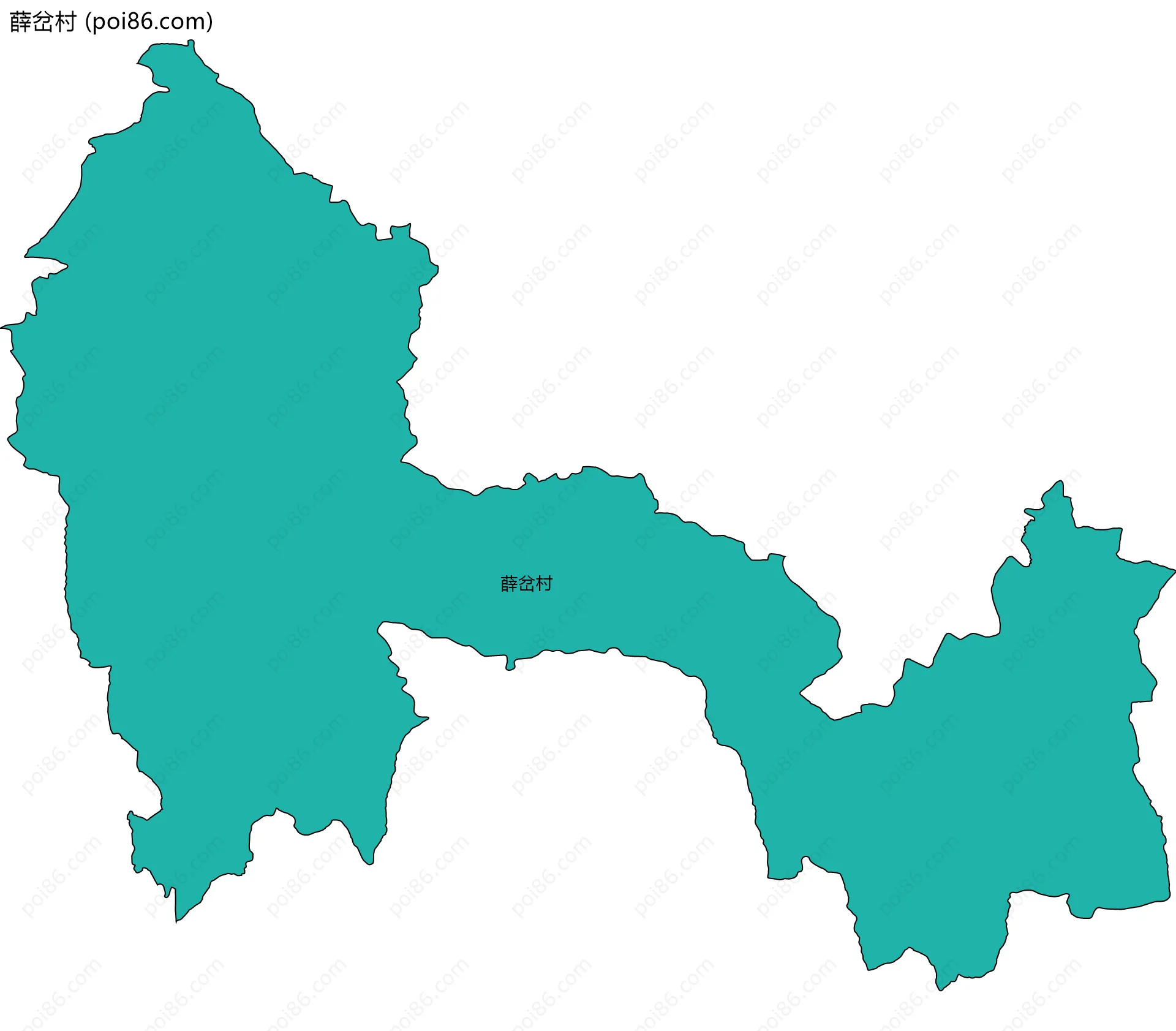 薛岔村边界地图