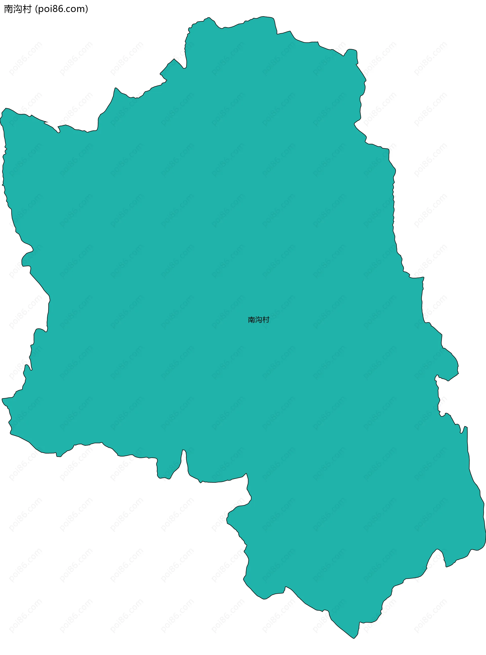 南沟村边界地图