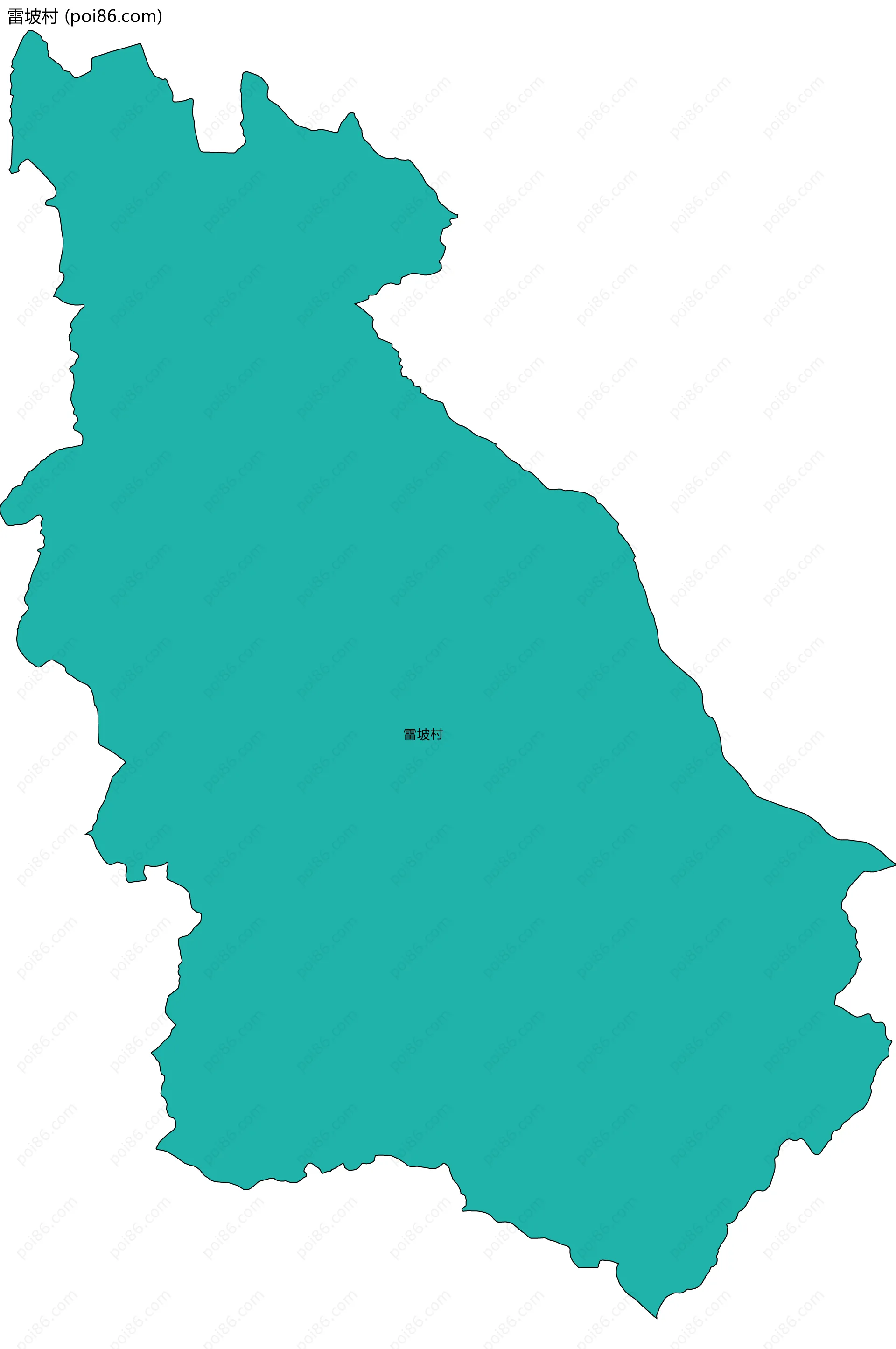 雷坡村边界地图