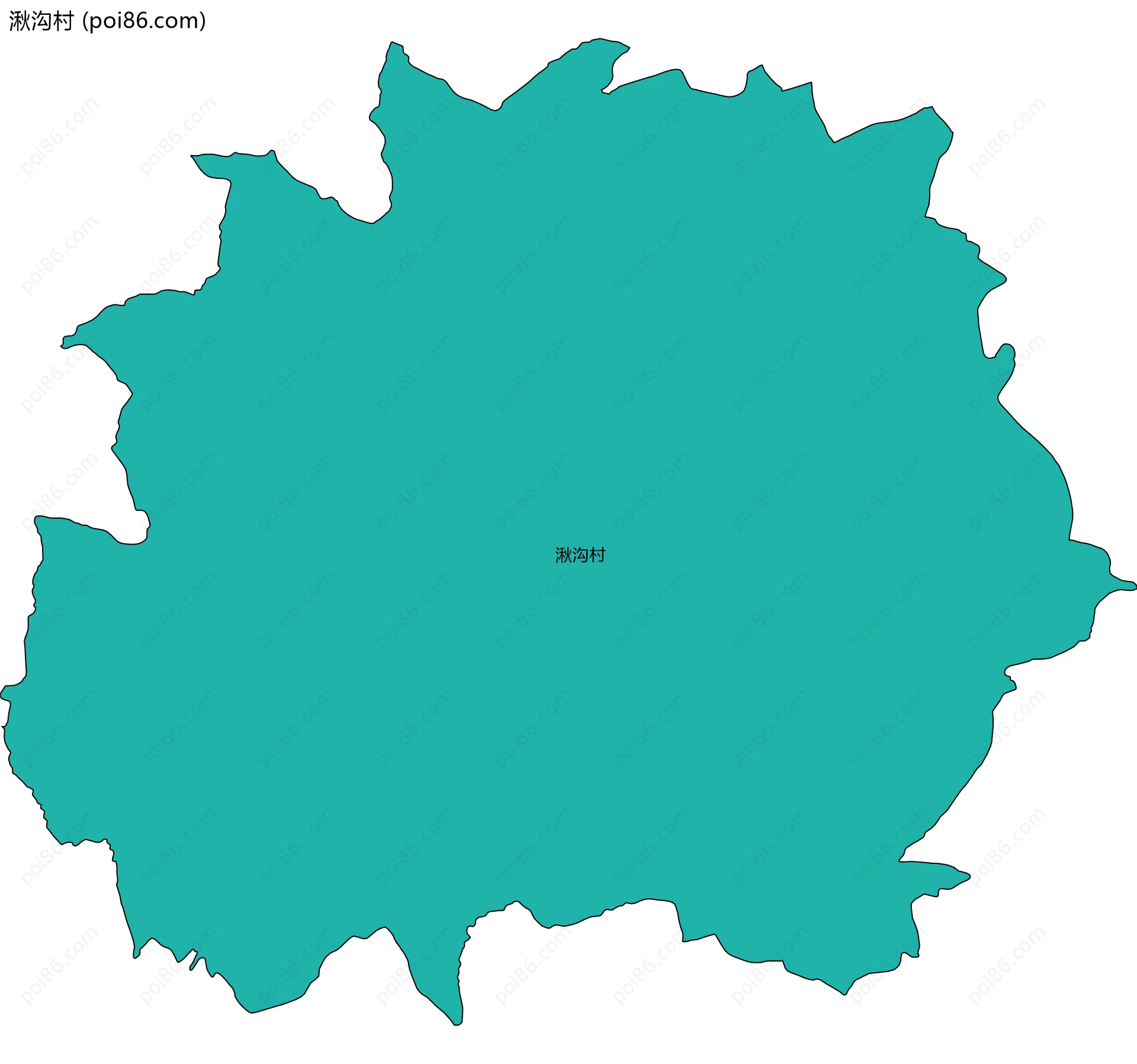 湫沟村边界地图