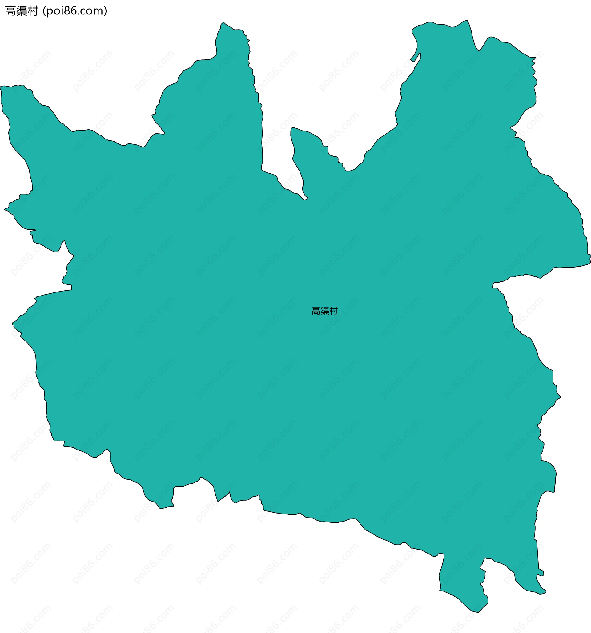 高渠村边界地图