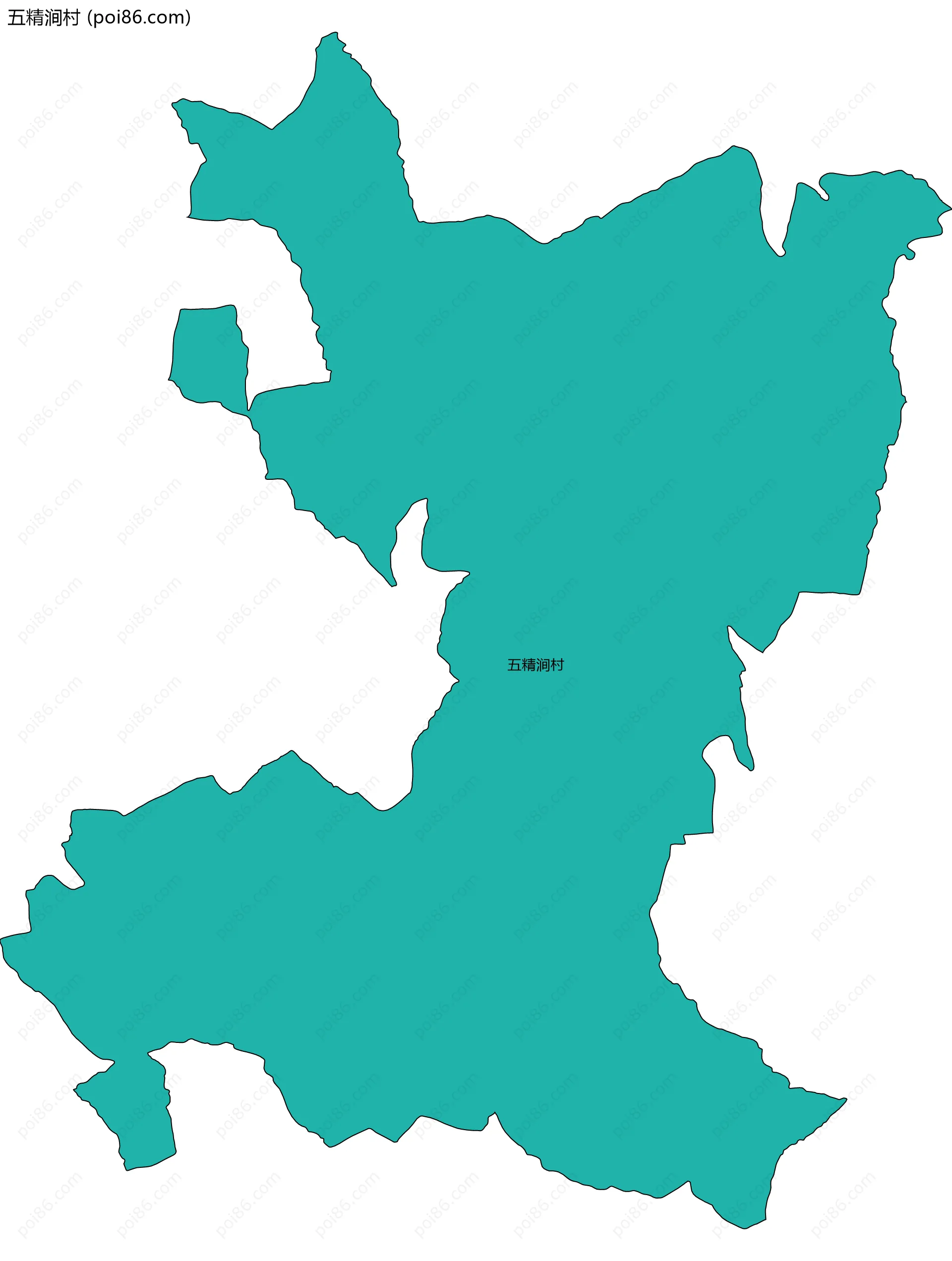 五精涧村边界地图