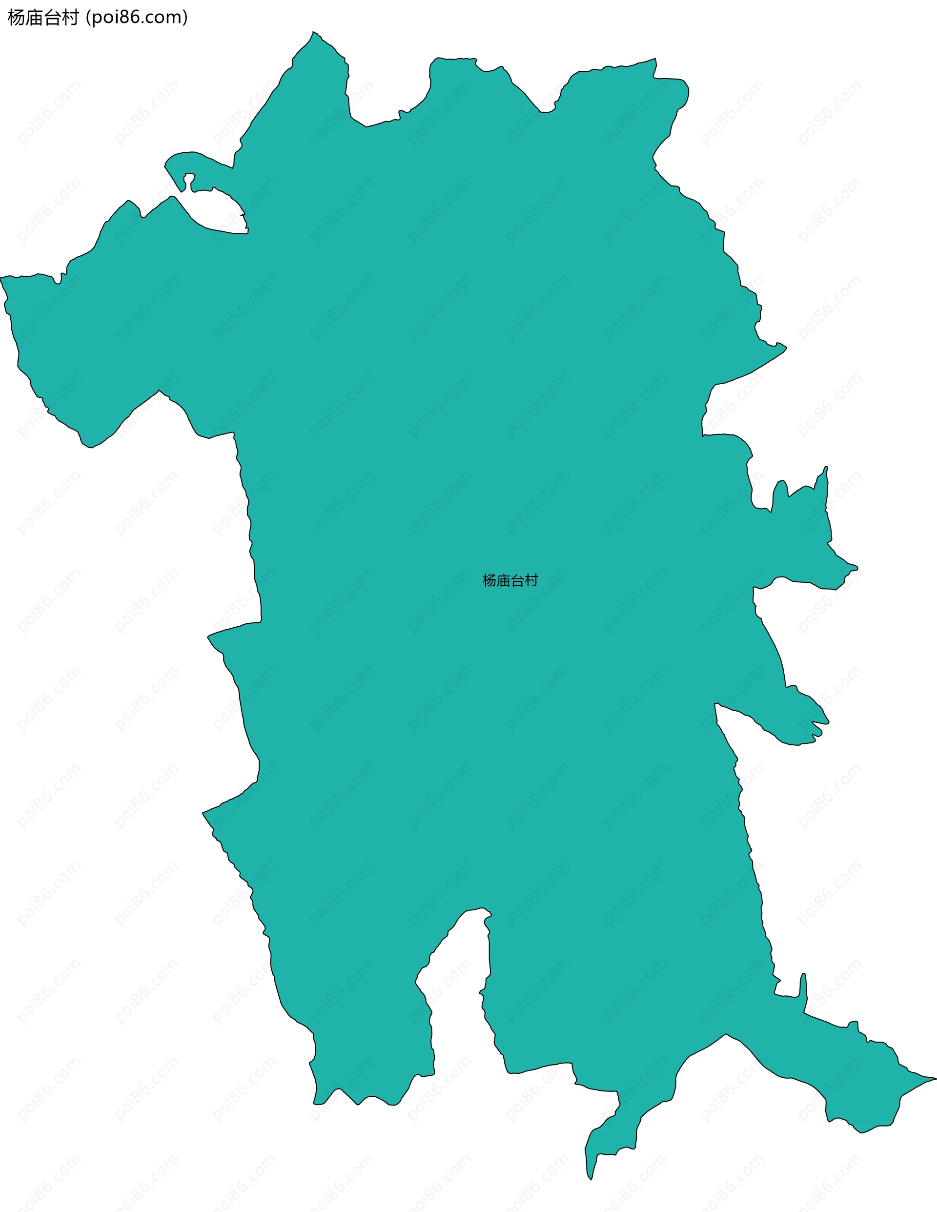 杨庙台村边界地图