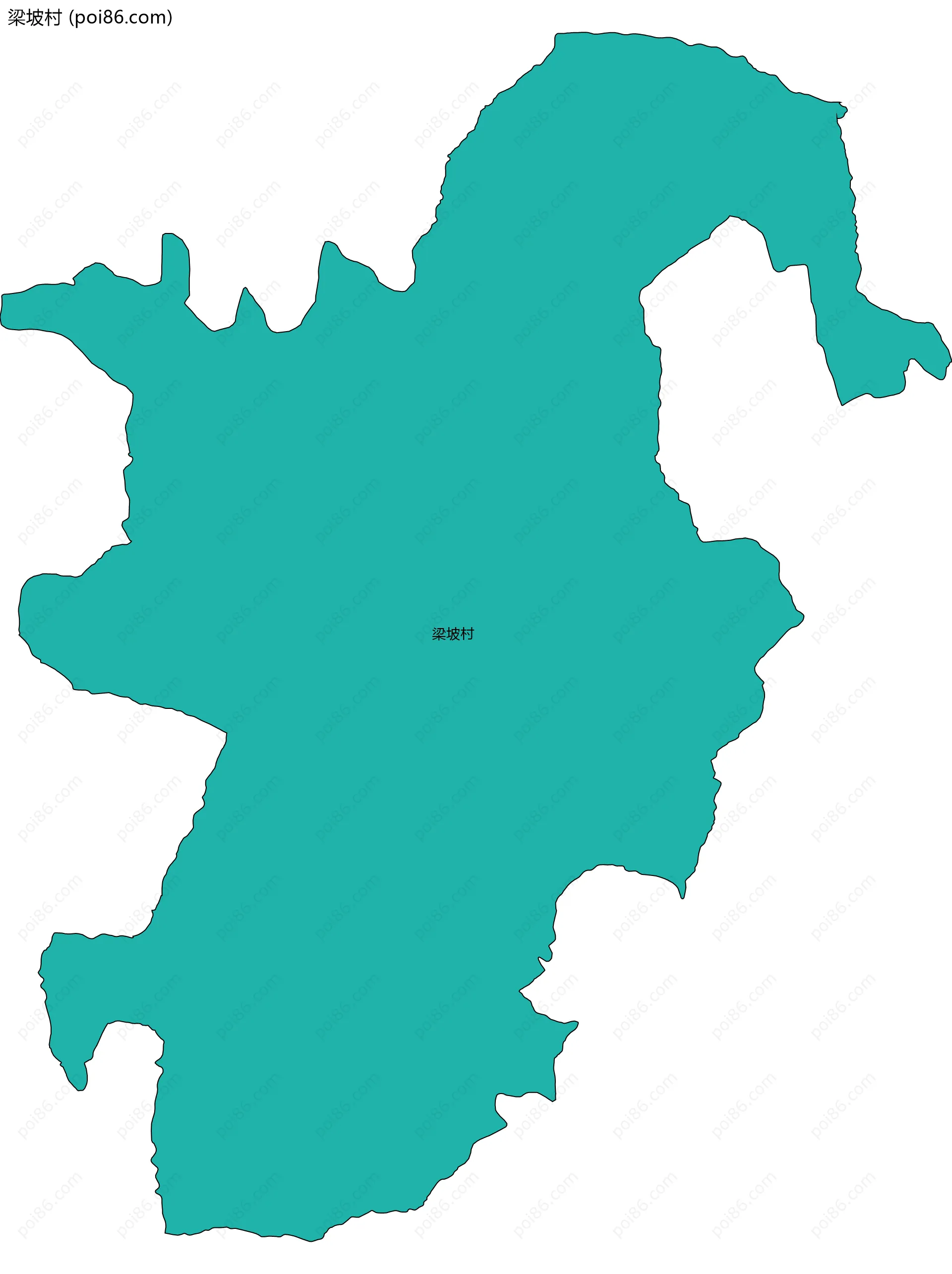 梁坡村边界地图