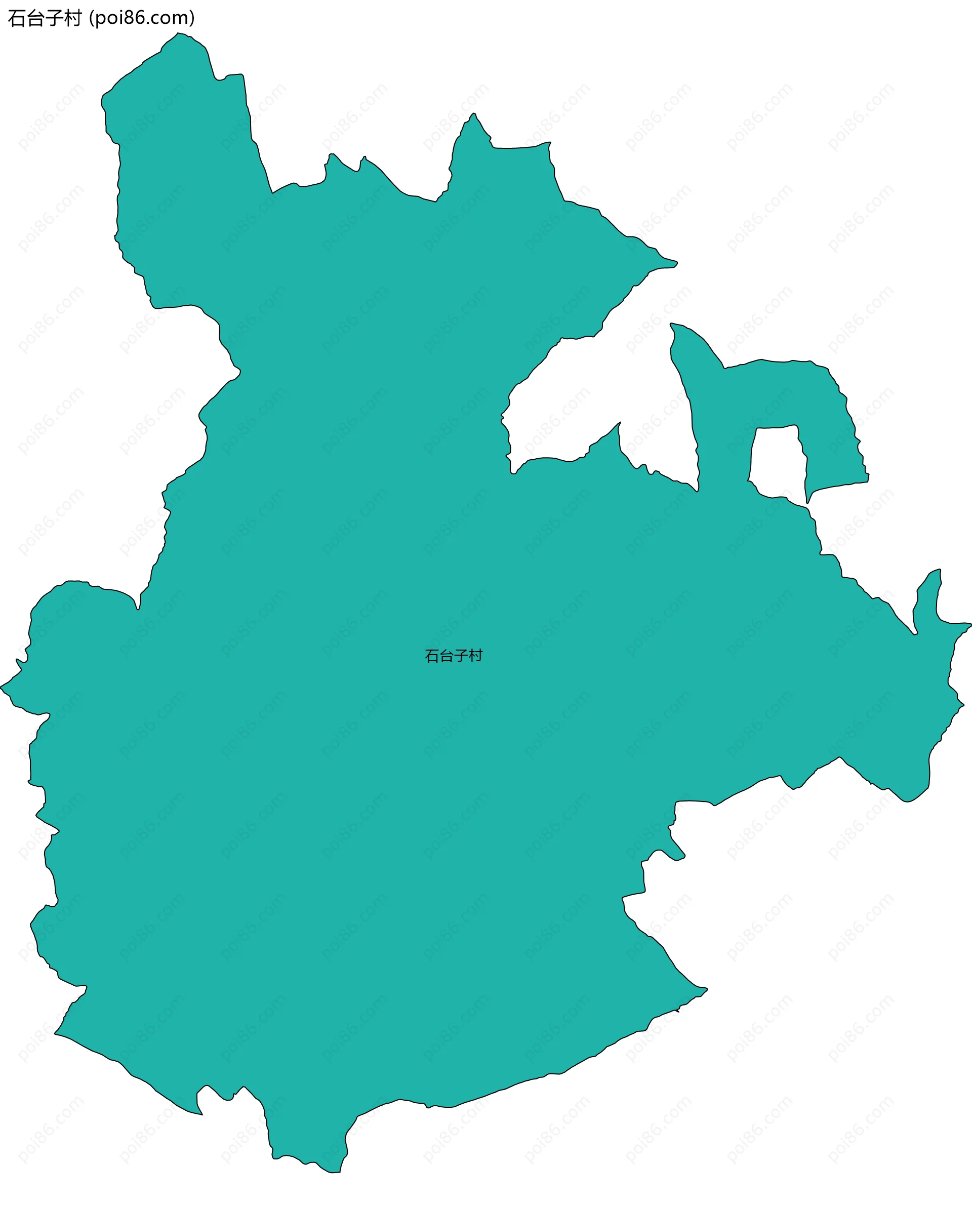 石台子村边界地图