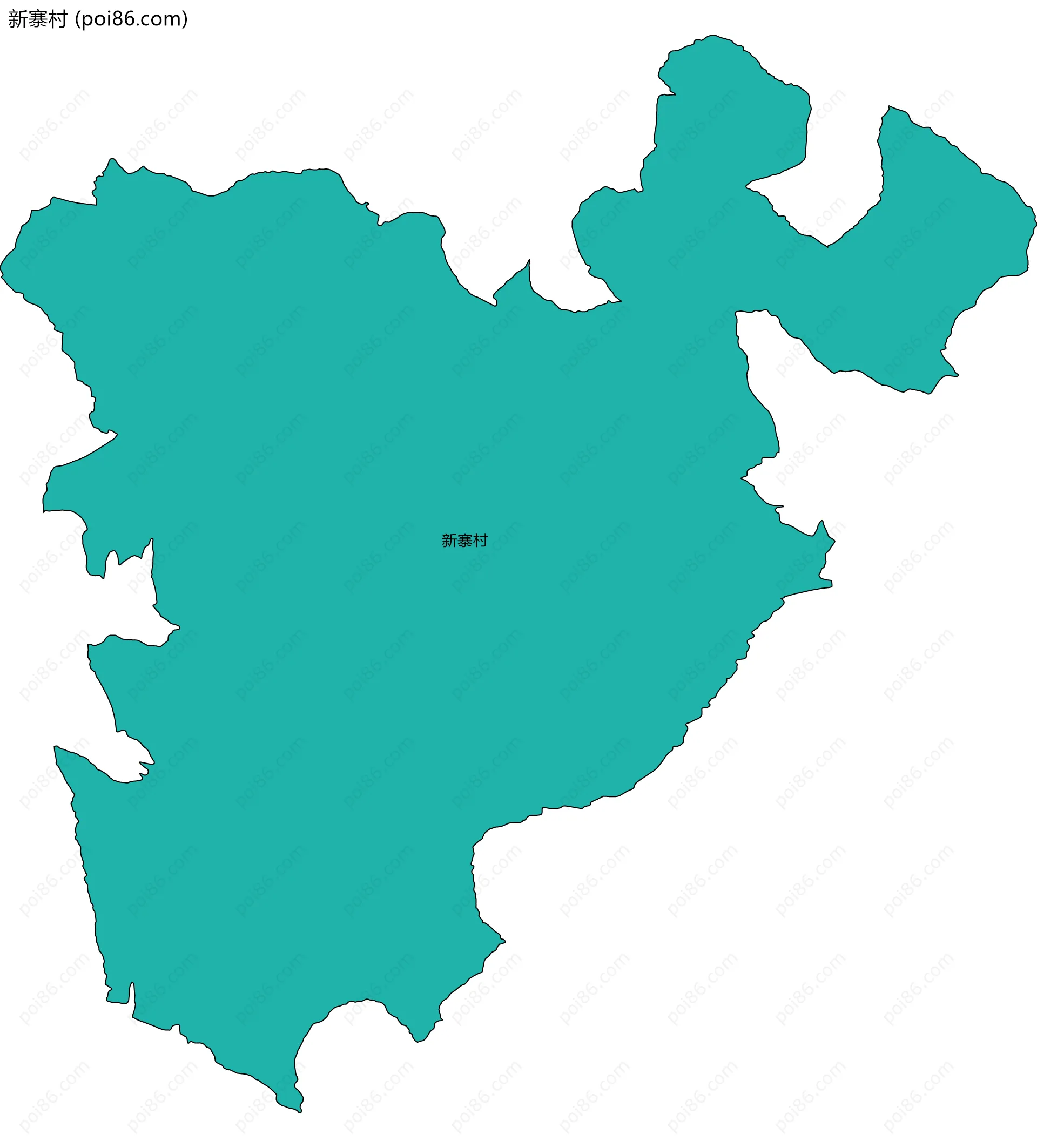 新寨村边界地图