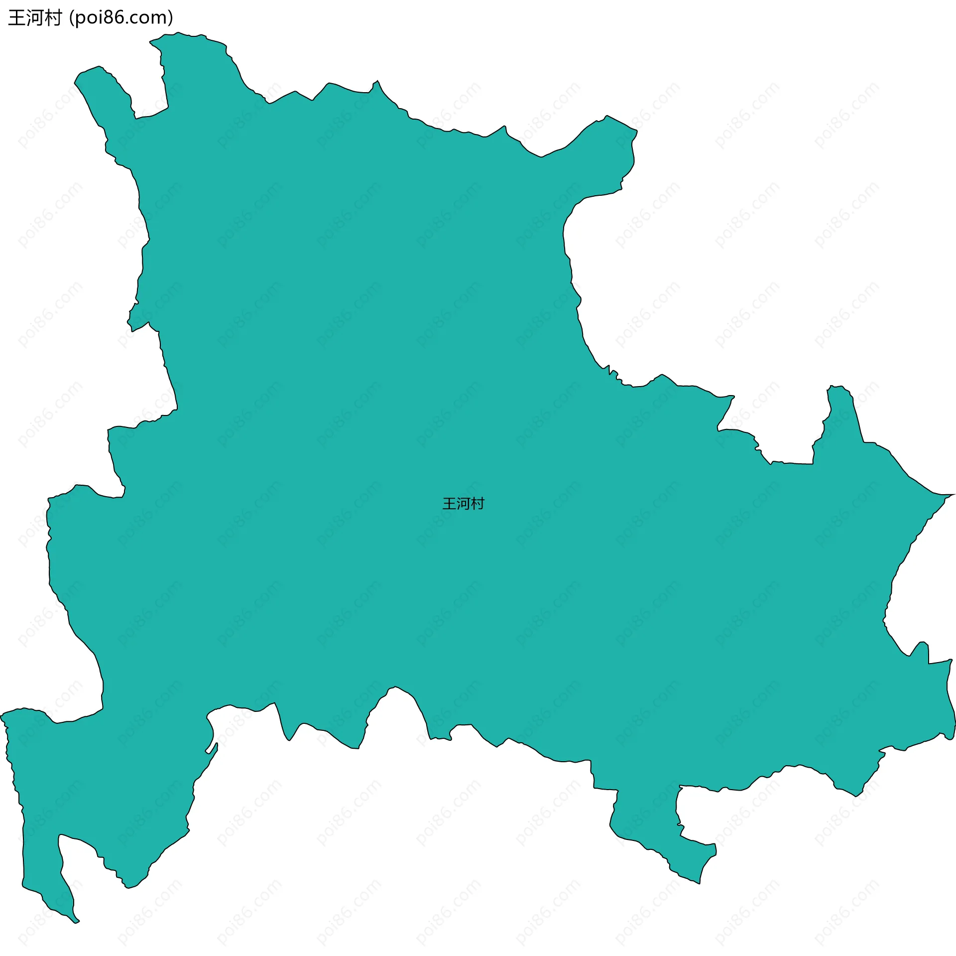 王河村边界地图