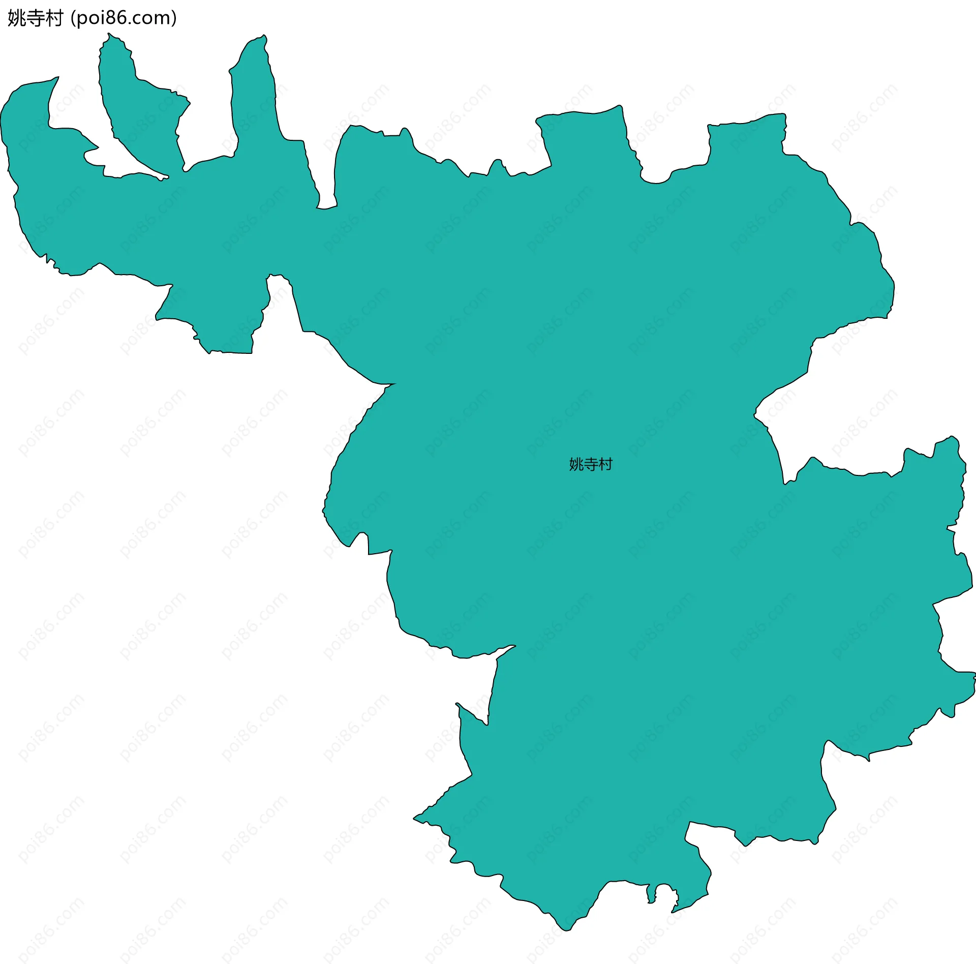 姚寺村边界地图