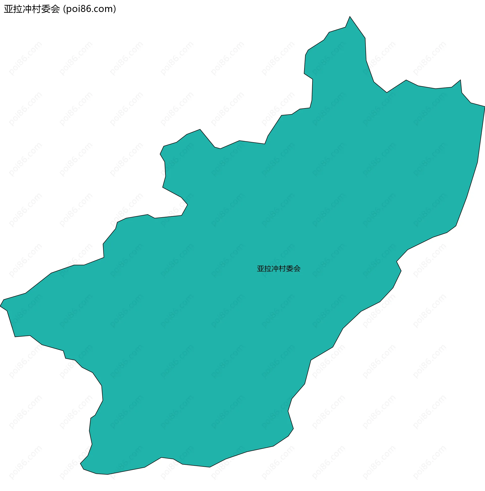 亚拉冲村委会边界地图