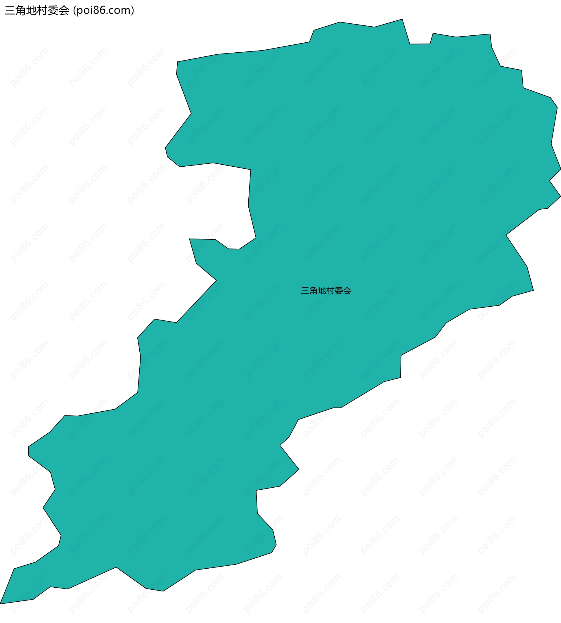 三角地村委会边界地图