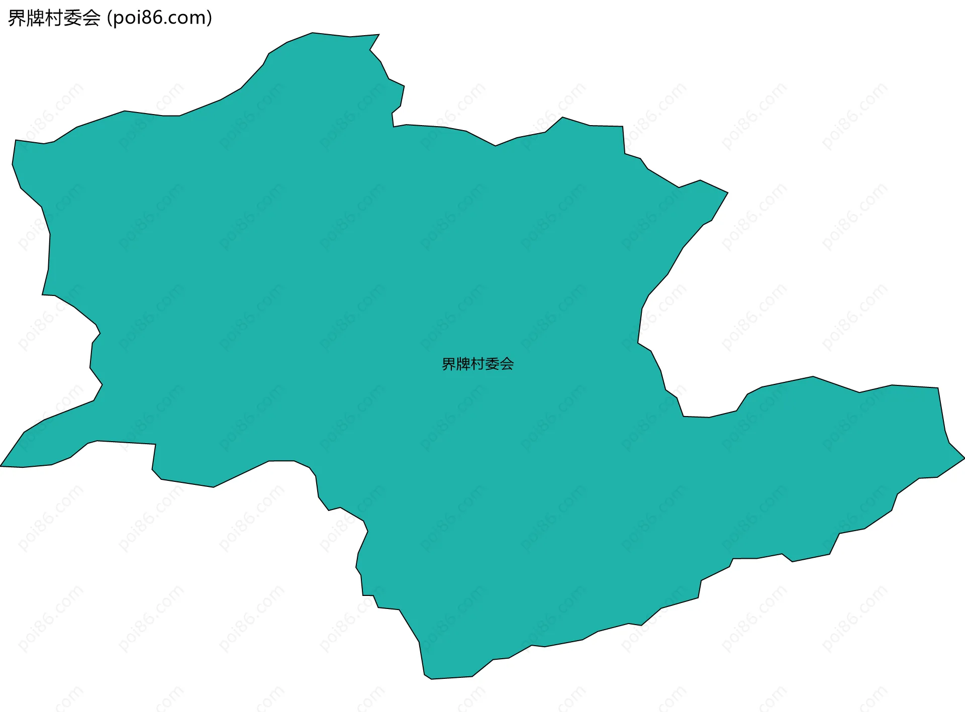 界牌村委会边界地图