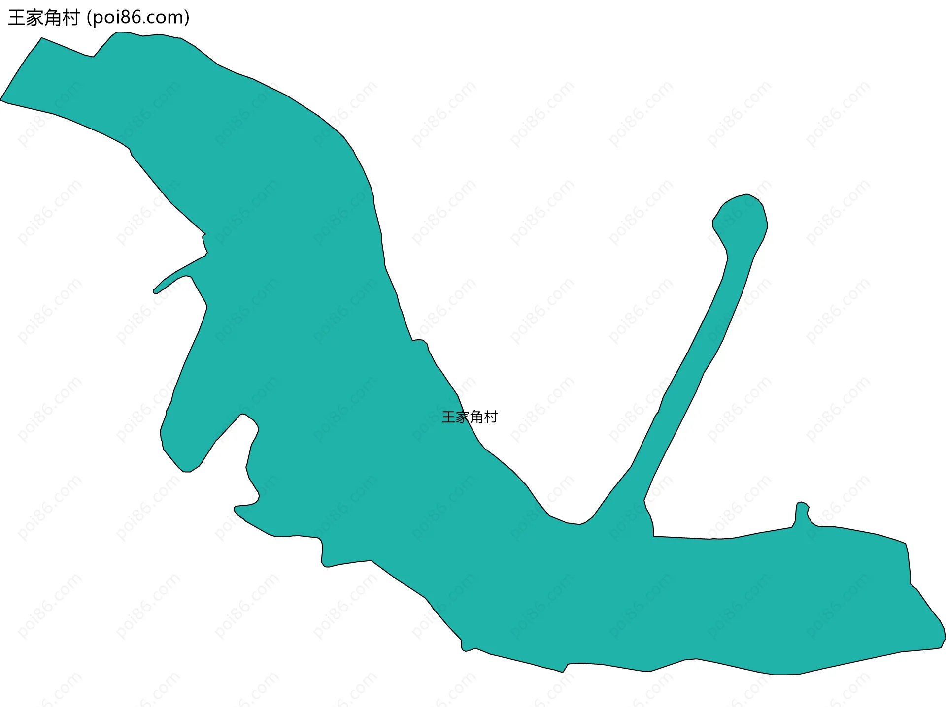 王家角村边界地图