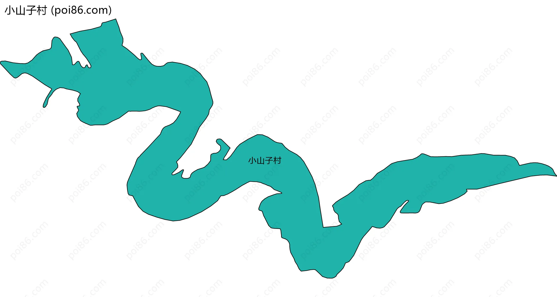 小山子村边界地图