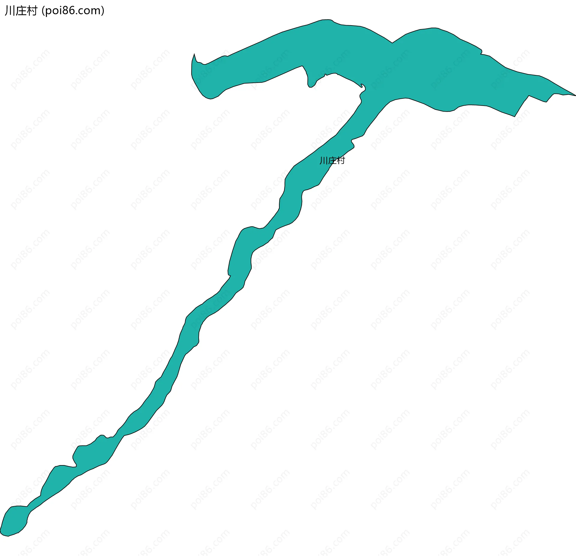 川庄村边界地图
