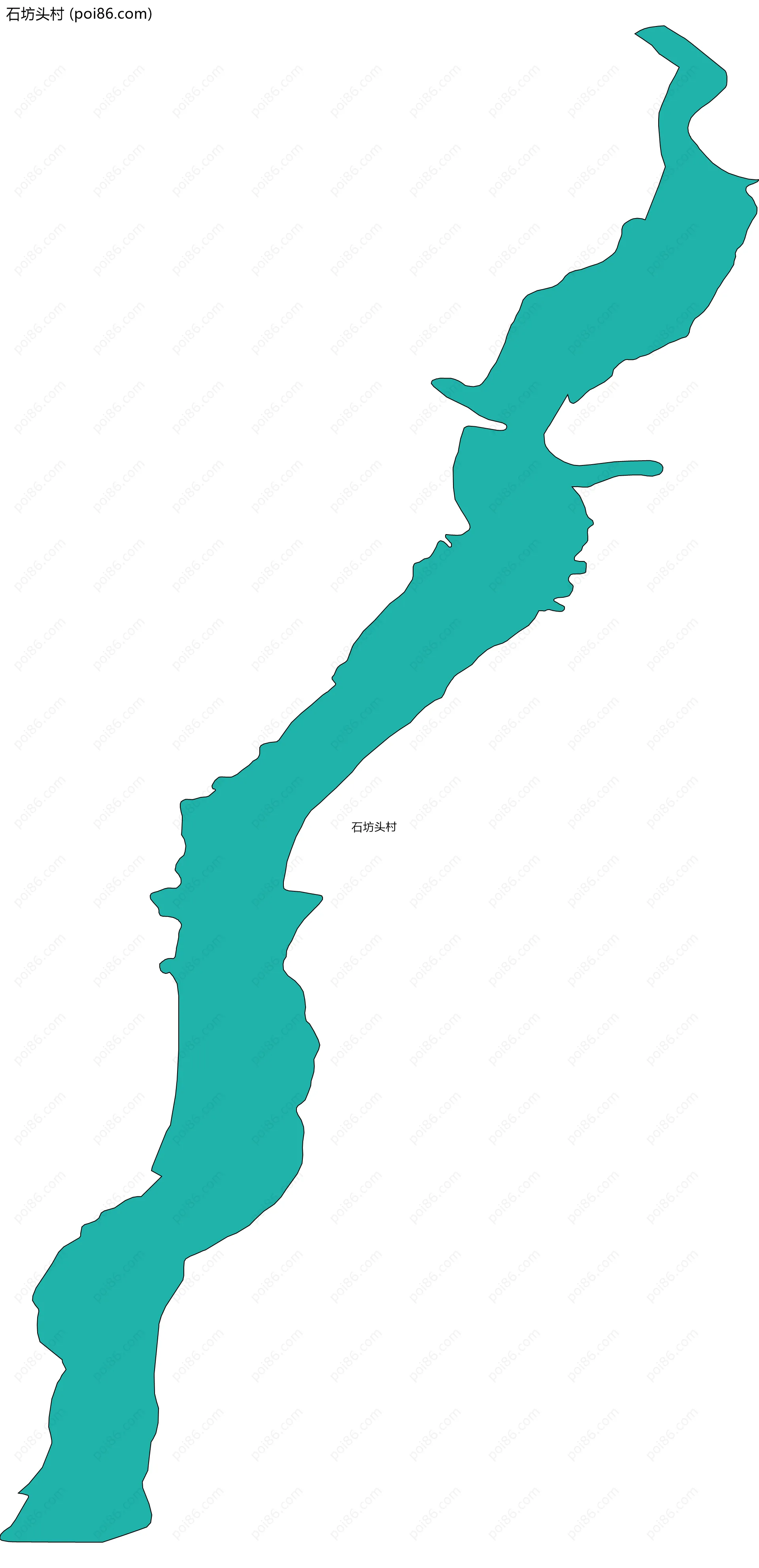 石坊头村边界地图