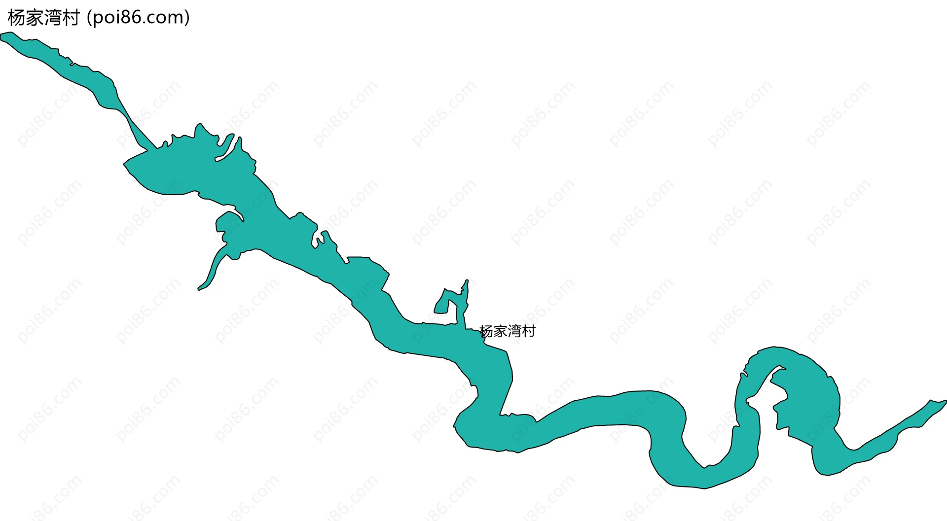 杨家湾村边界地图