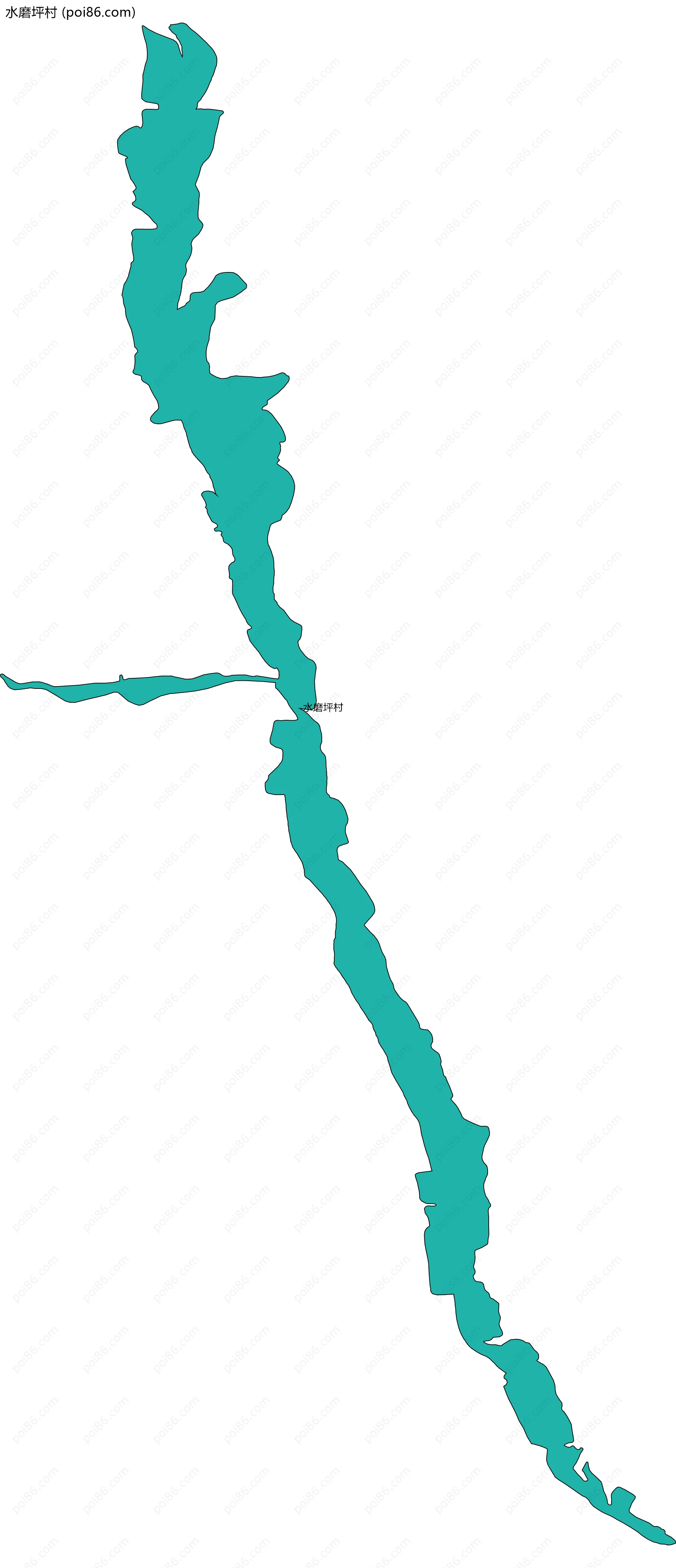 水磨坪村边界地图