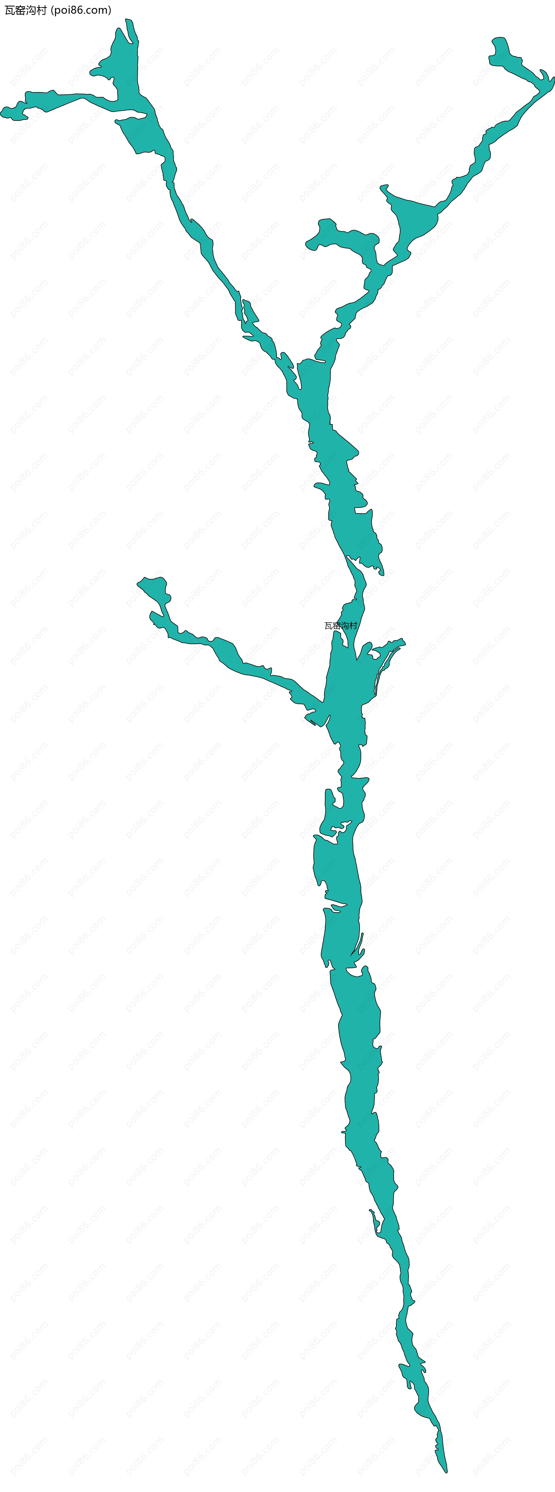 瓦窑沟村边界地图