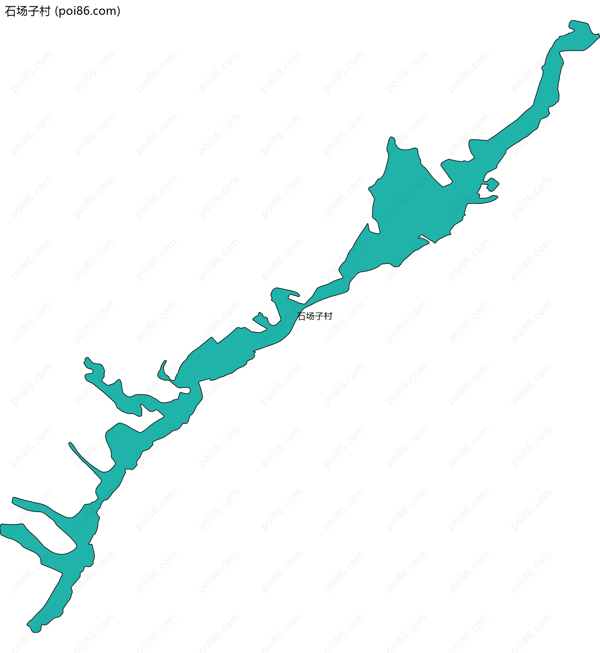 石场子村边界地图