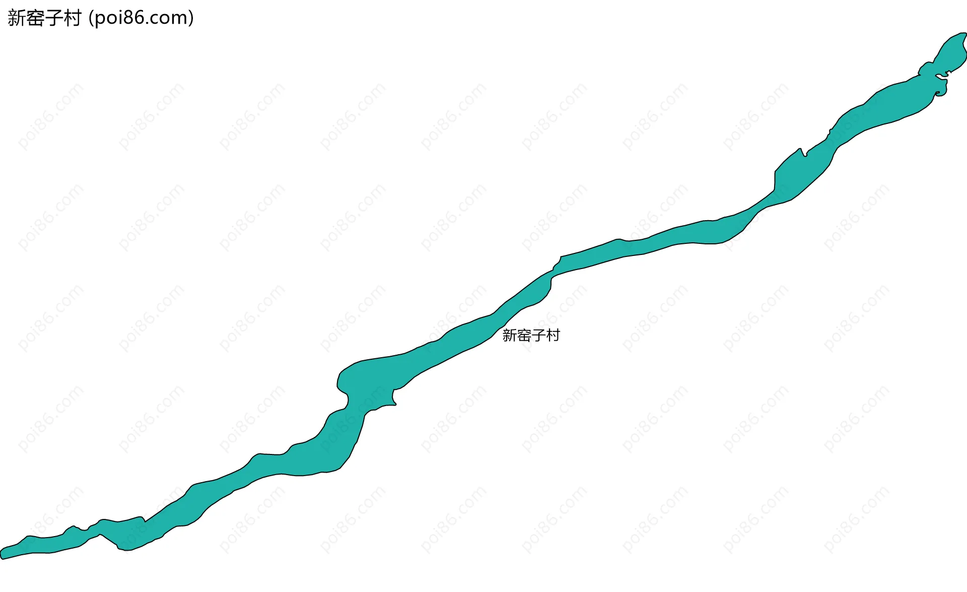新窑子村边界地图
