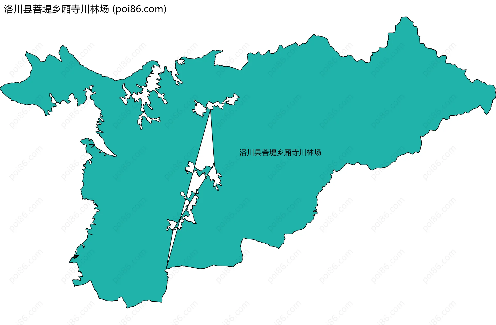 洛川县菩堤乡厢寺川林场边界地图