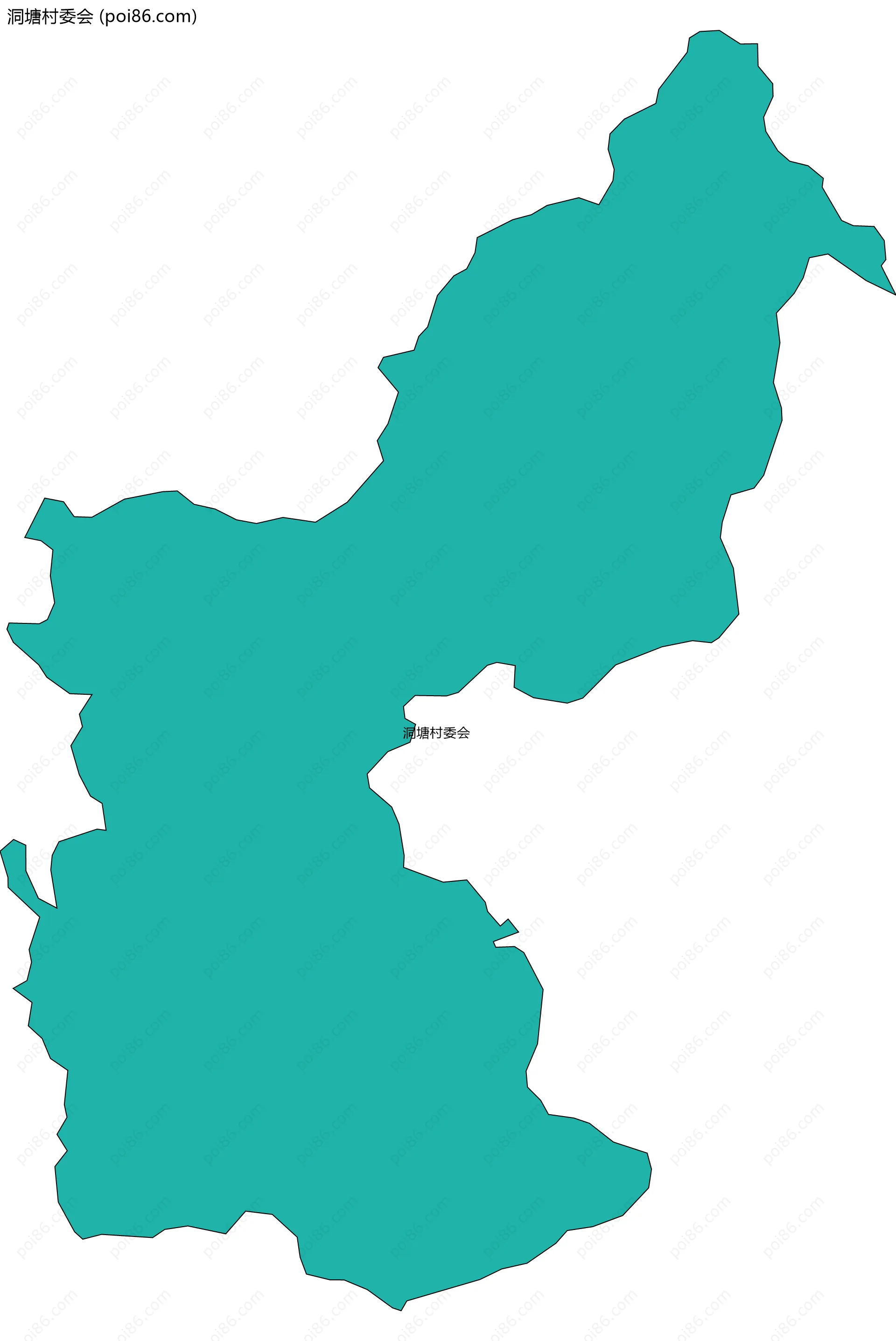 洞塘村委会边界地图