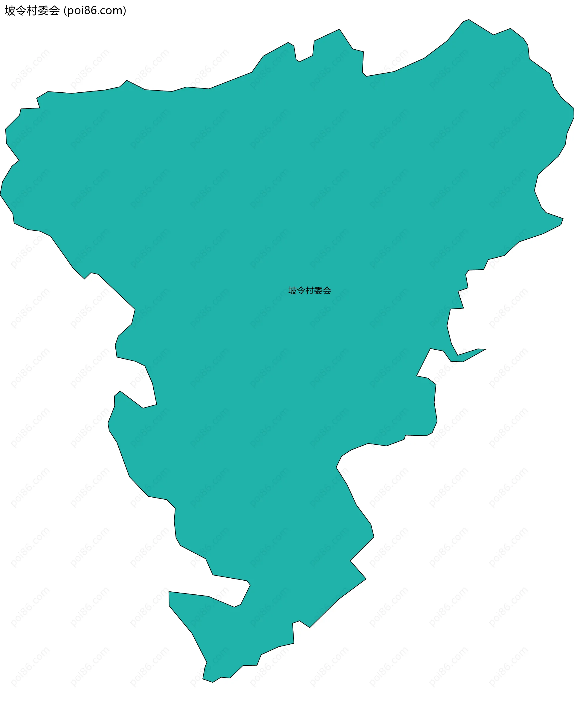 坡令村委会边界地图
