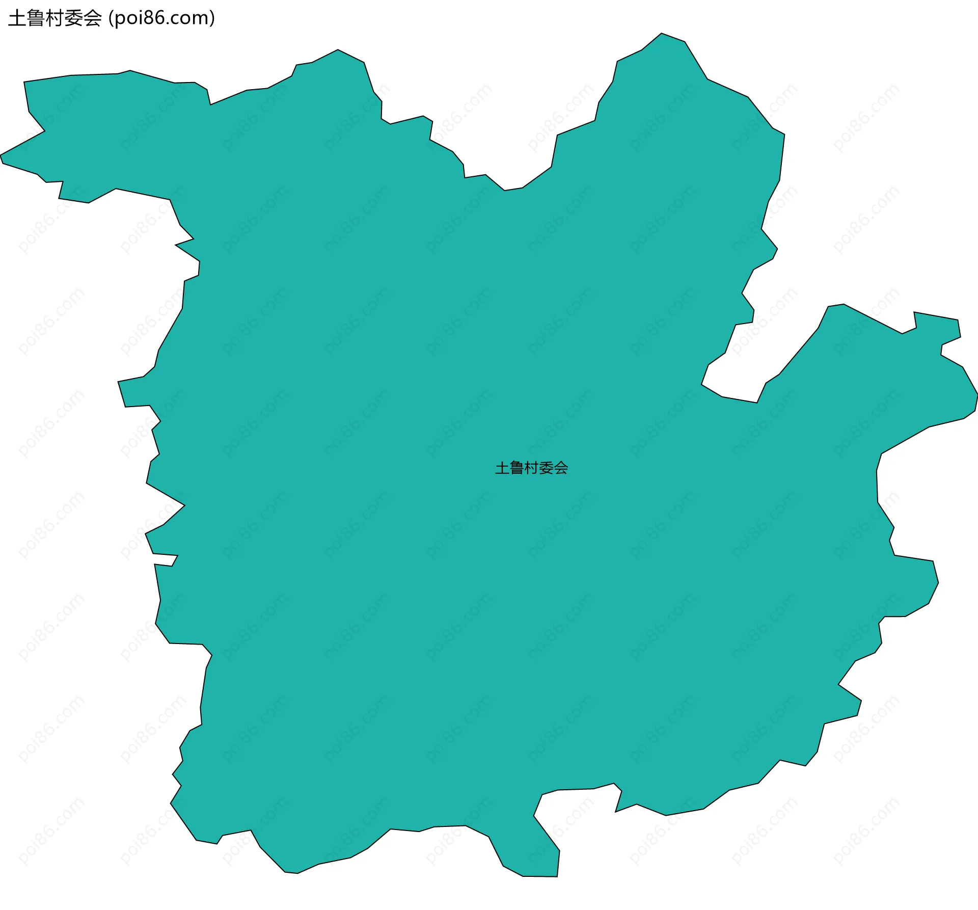 土鲁村委会边界地图