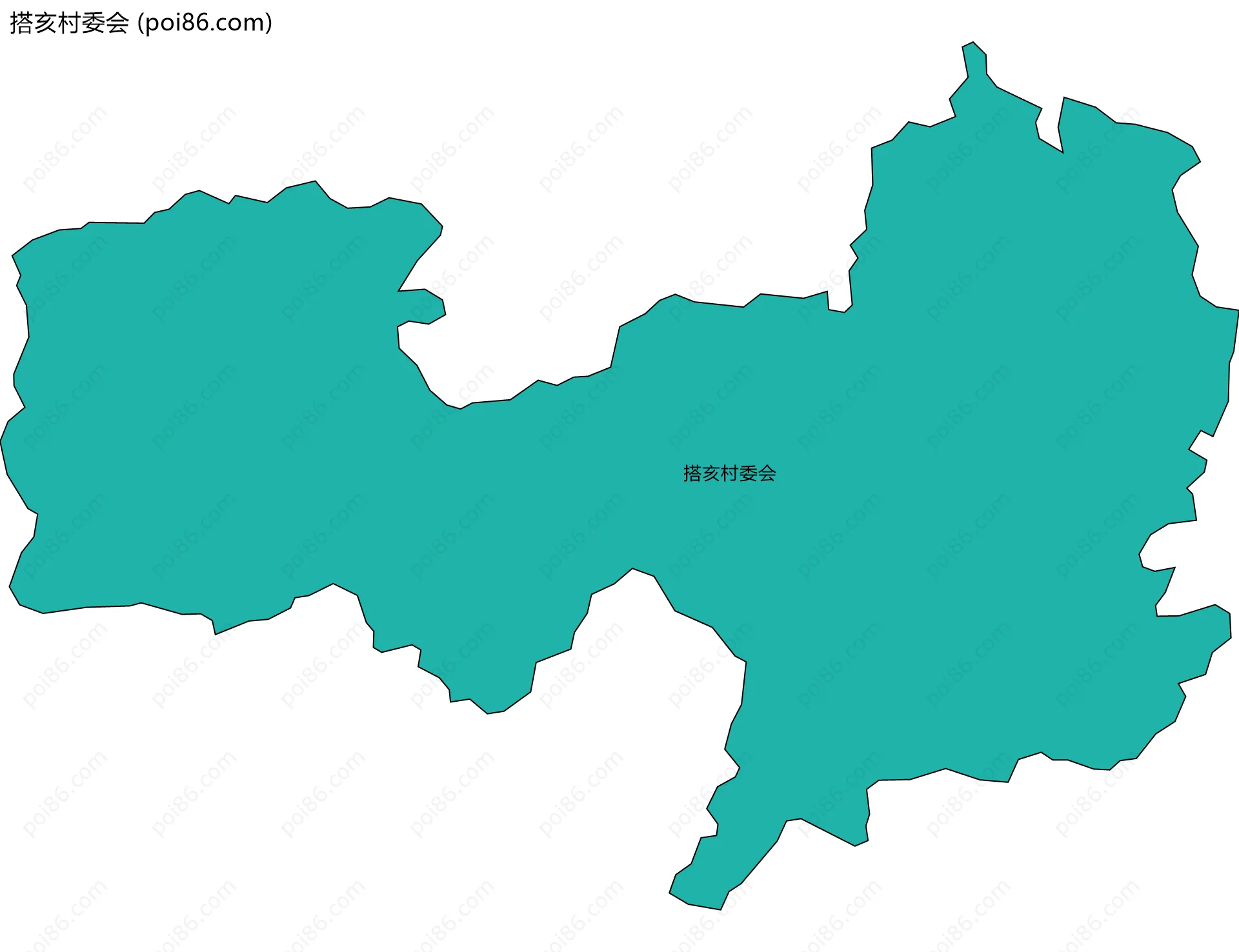 搭亥村委会边界地图