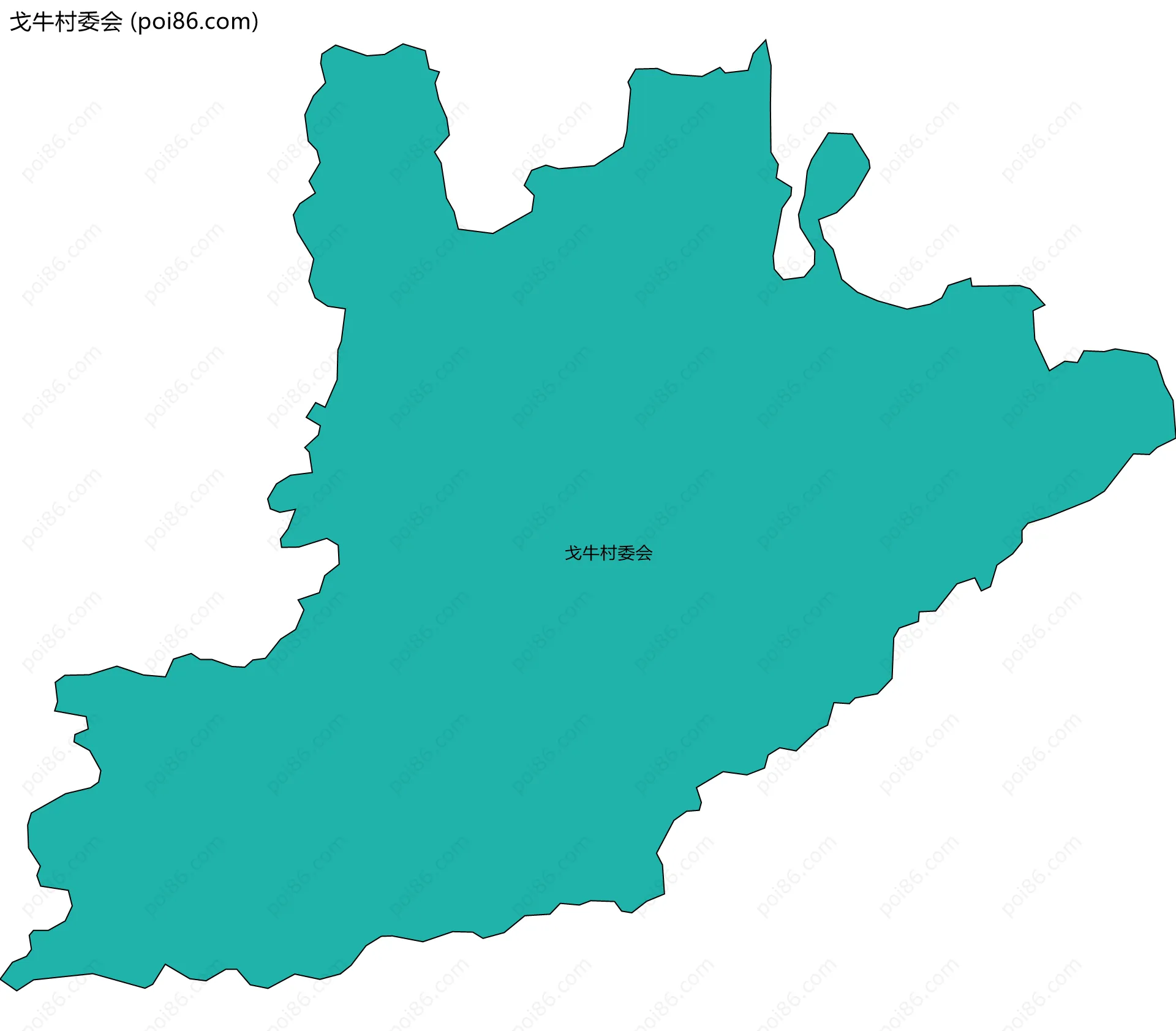 戈牛村委会边界地图