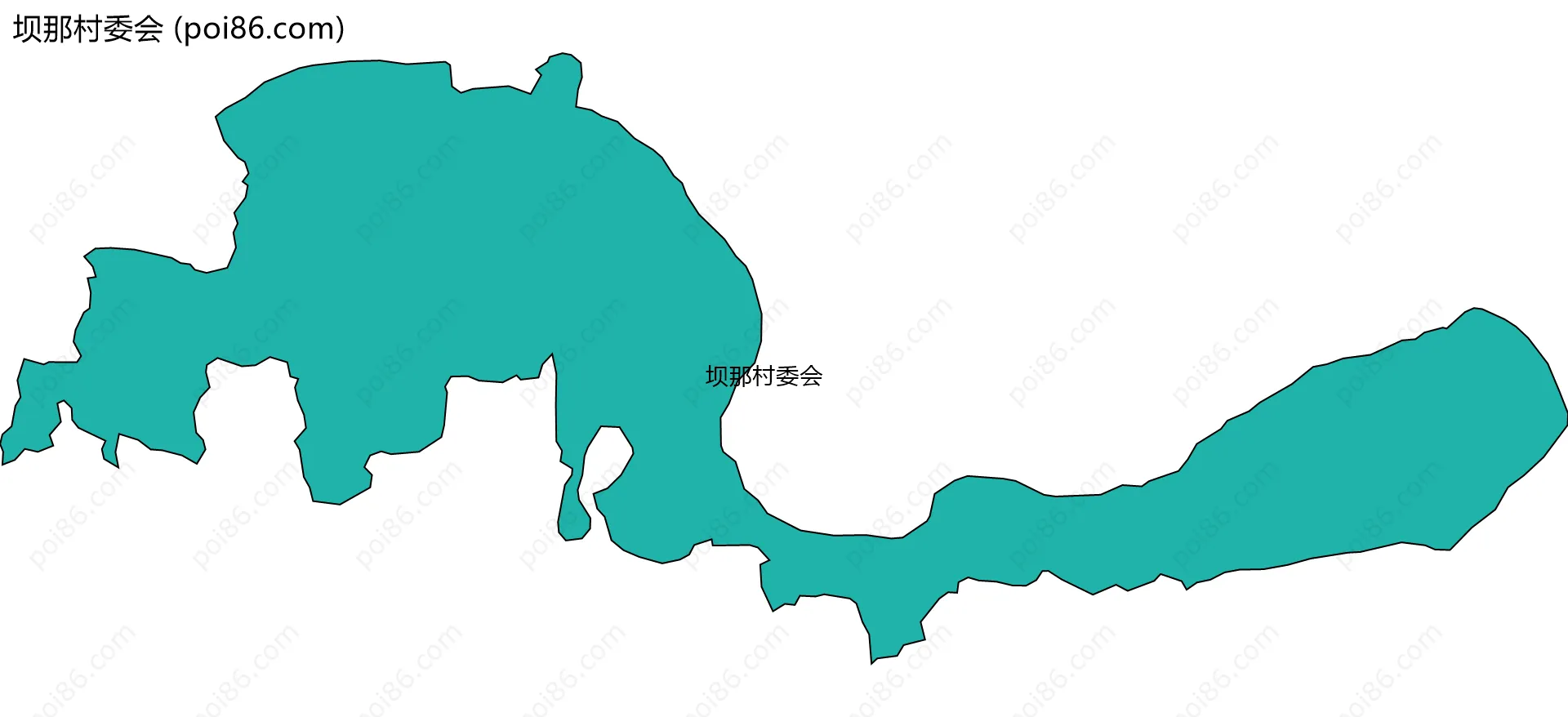 坝那村委会边界地图