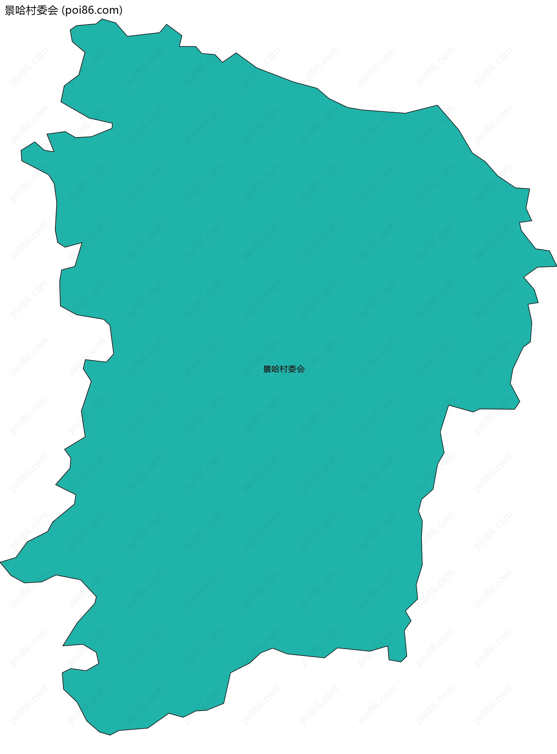 景哈村委会边界地图