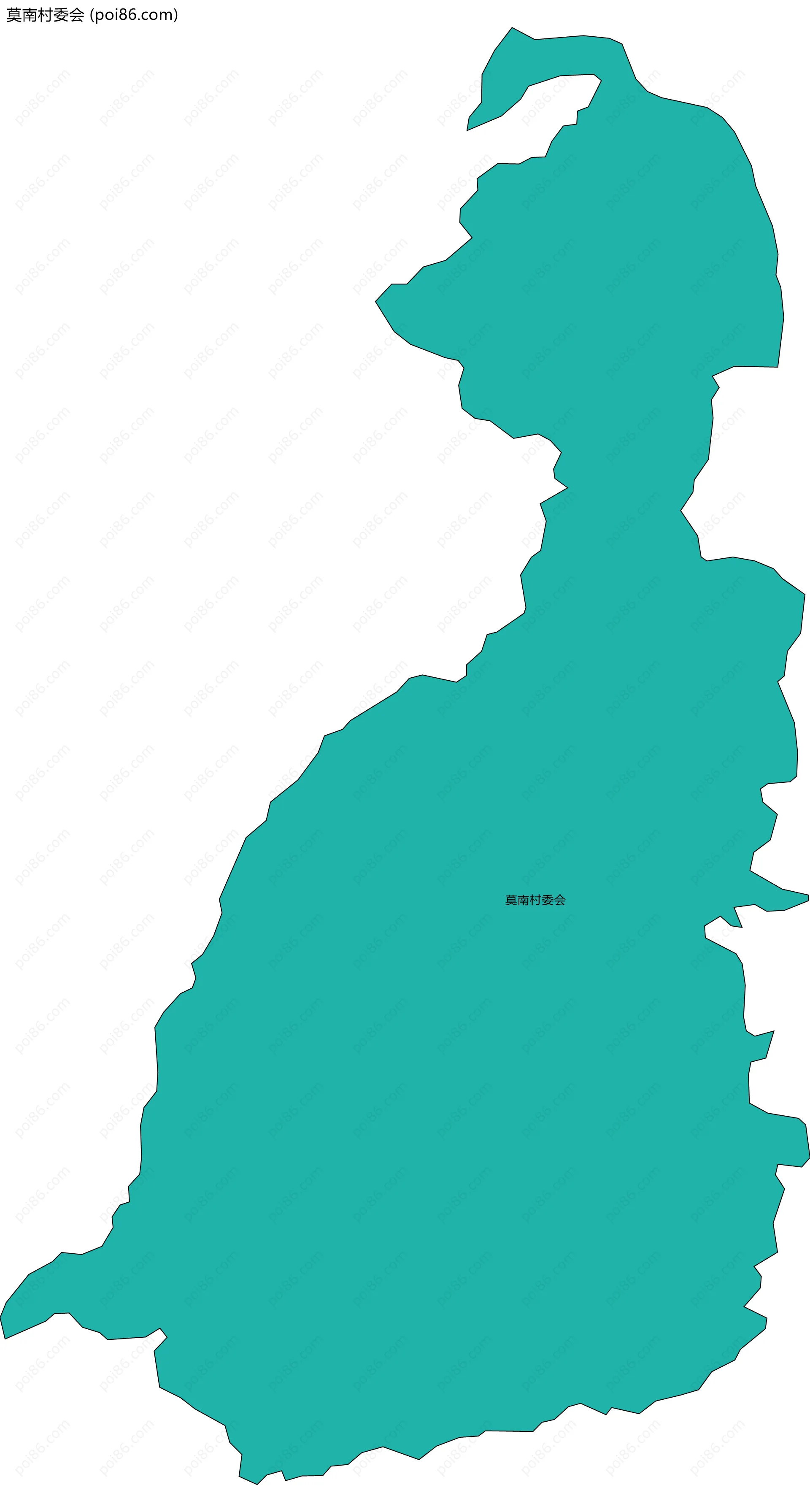 莫南村委会边界地图