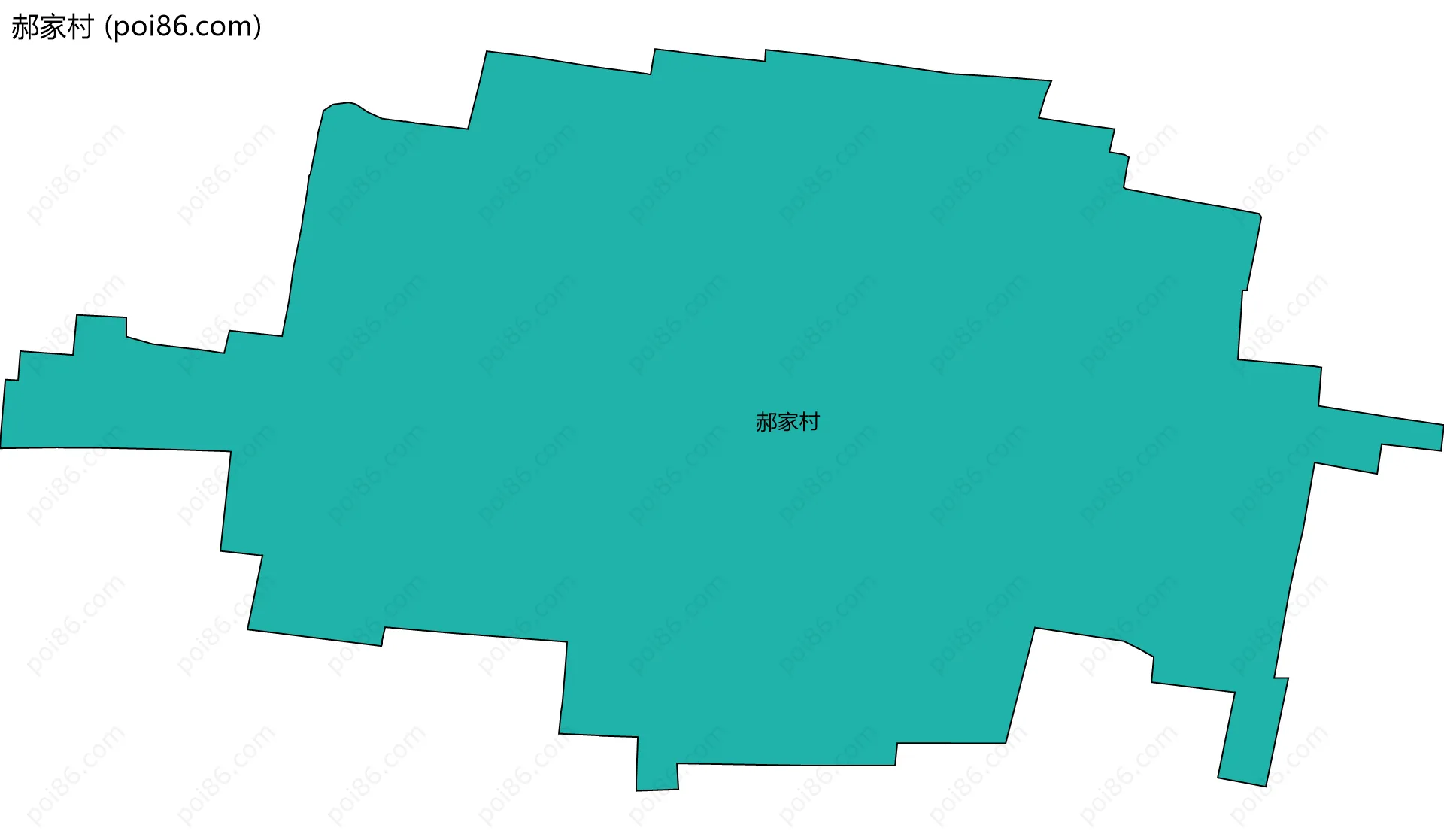 郝家村边界地图